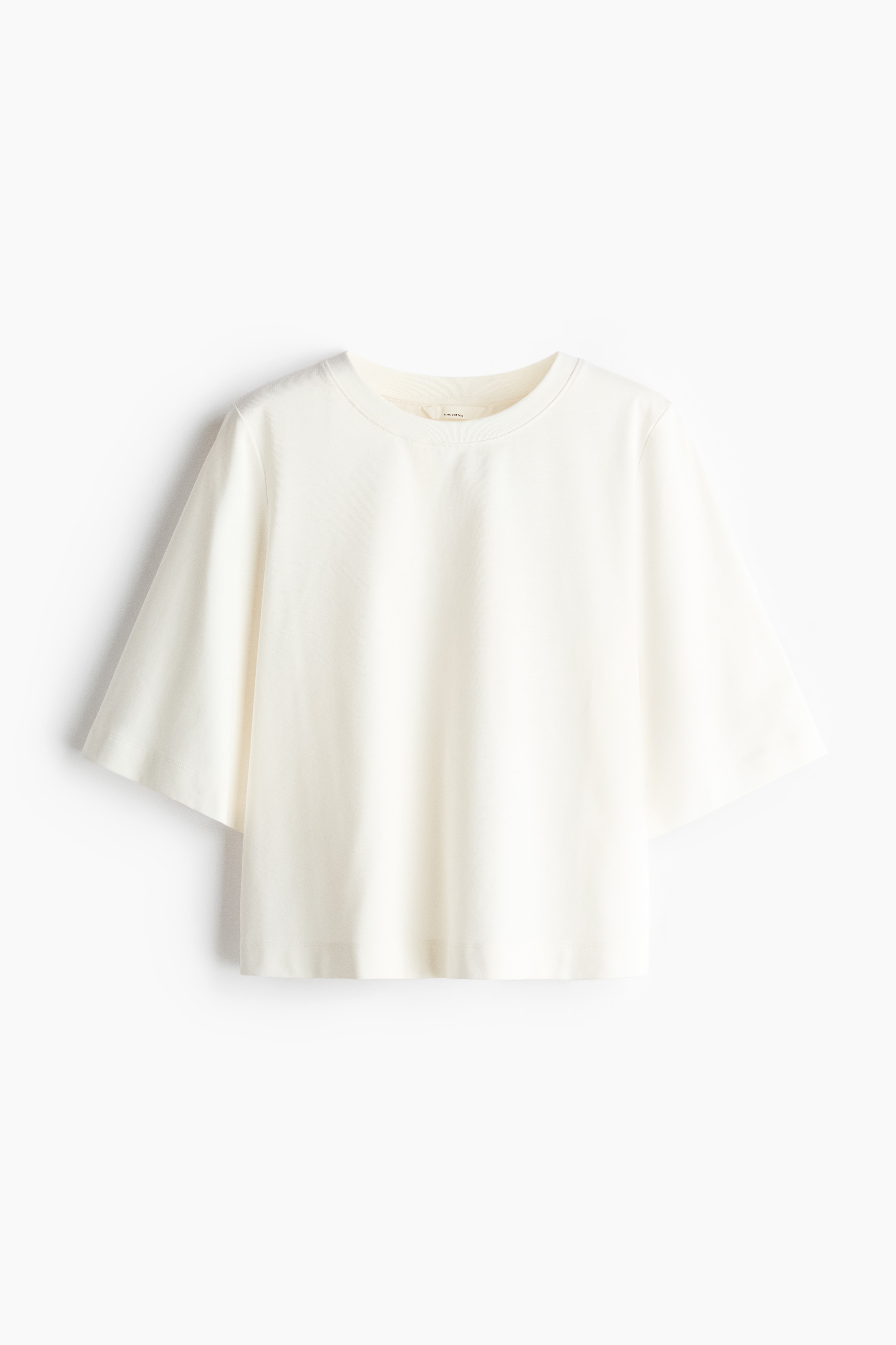 Pima cotton top - Ivory/Dark blue