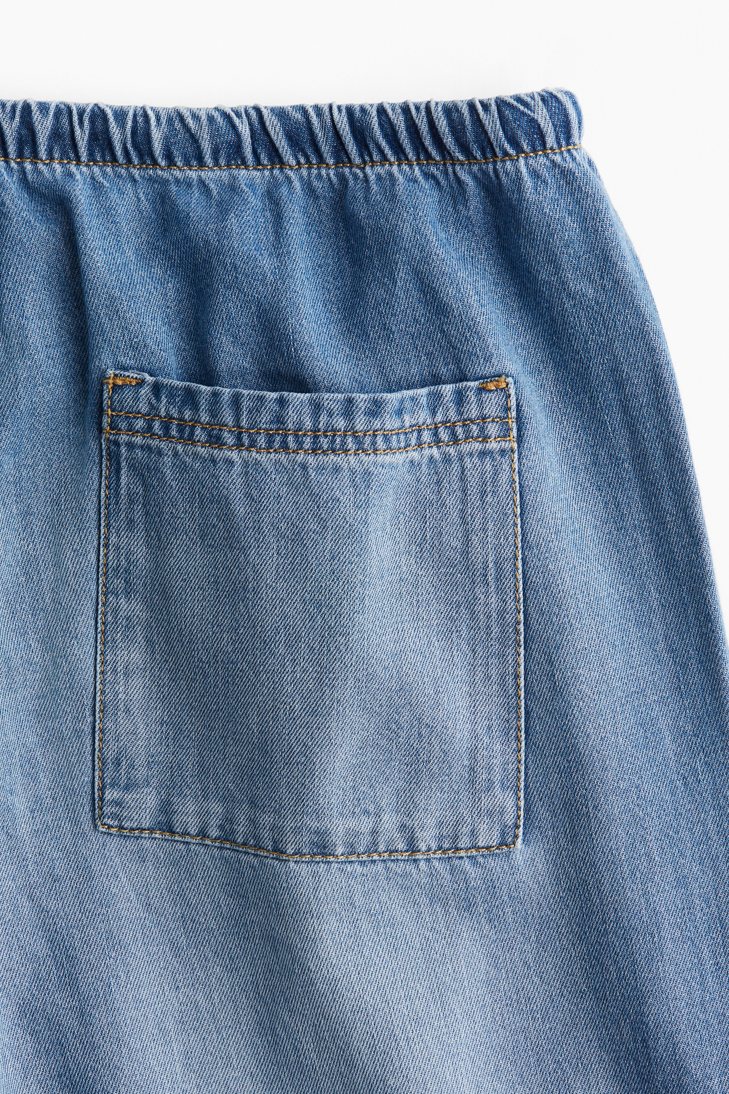 Women's Light denim blue Denim Drawstring Pants | H&M US