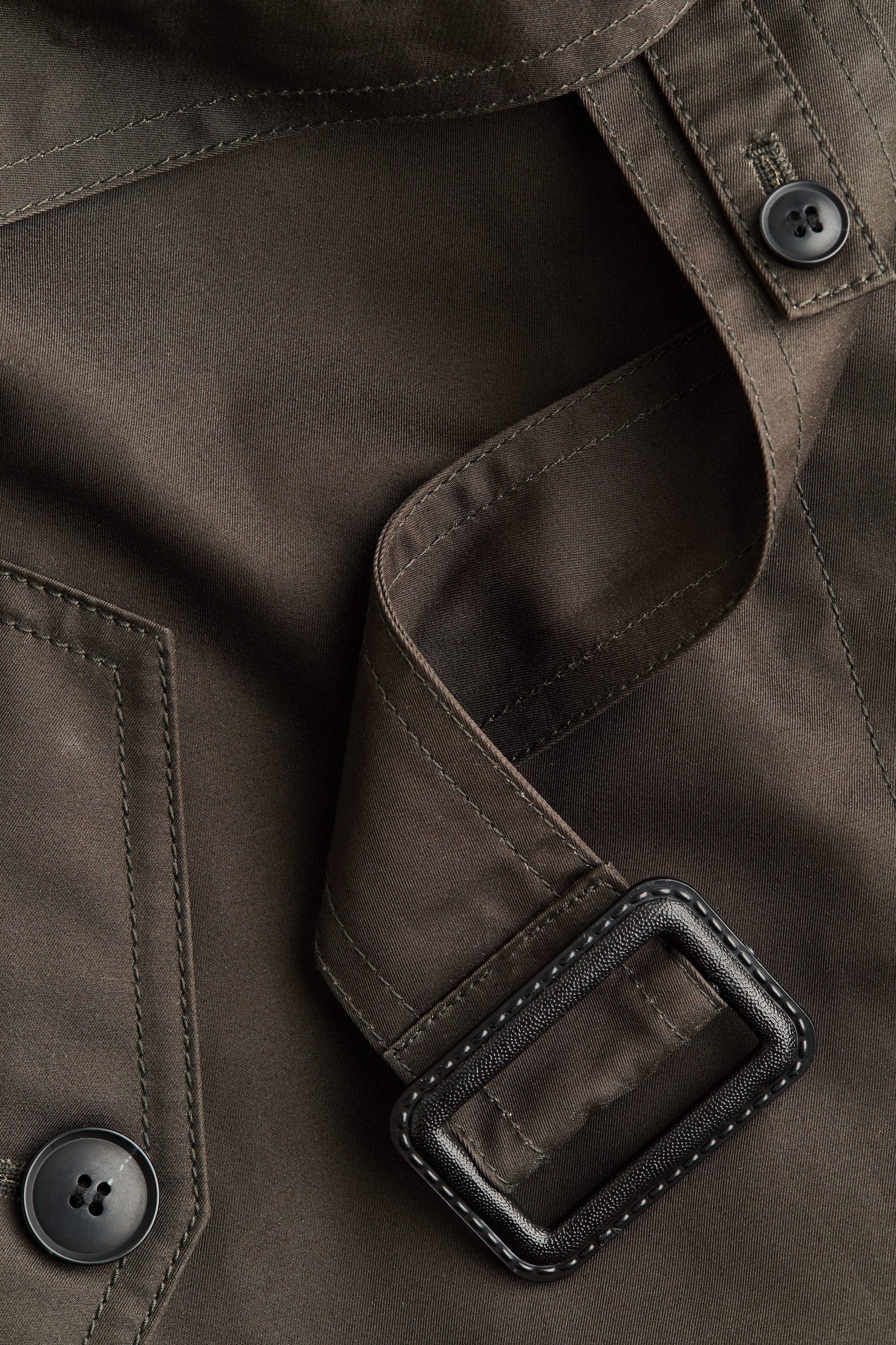 Belted Twill Coat - thumbnail 8