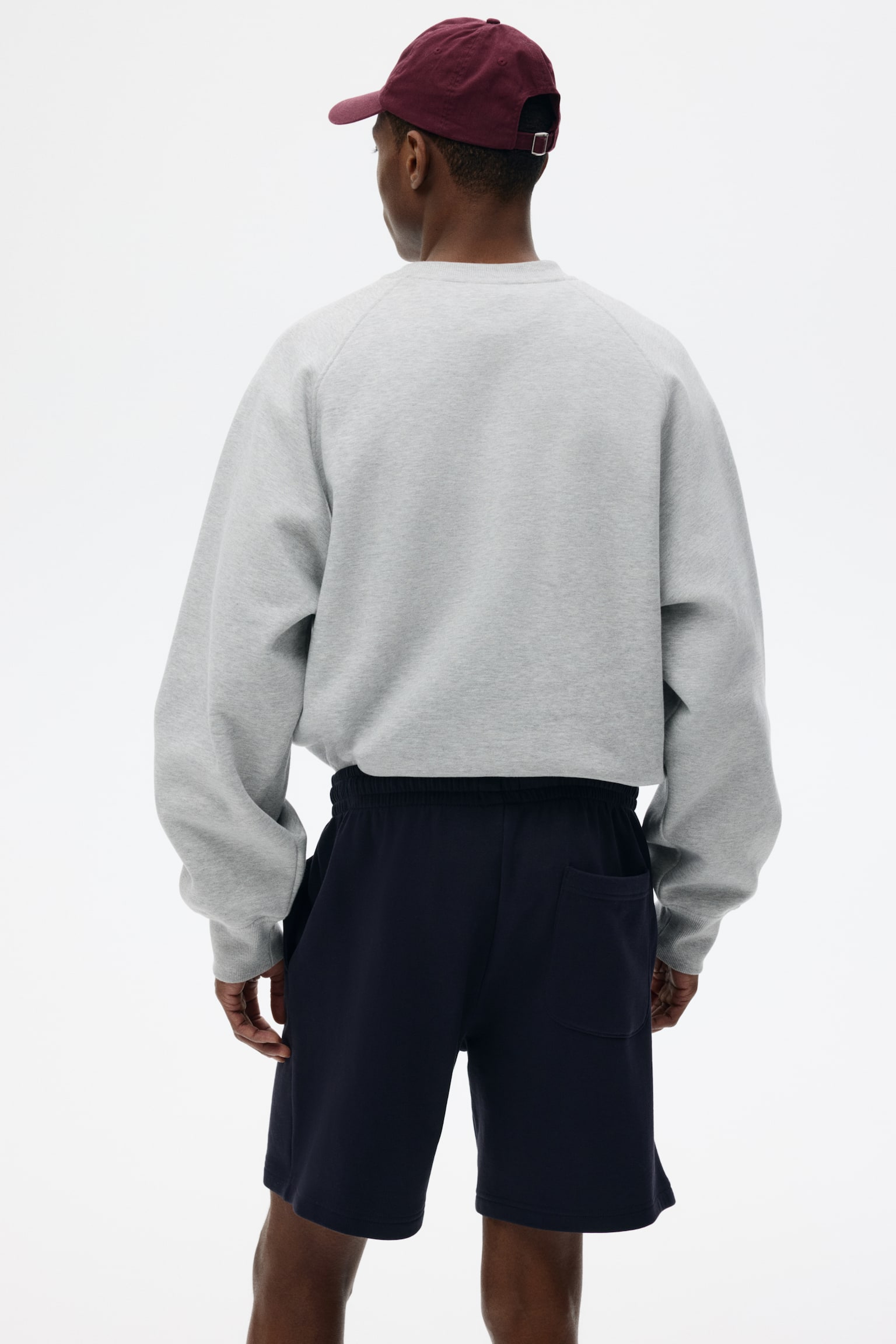 Regular Fit sweatshorts - Navy blue/Light grey marl/Black - 5
