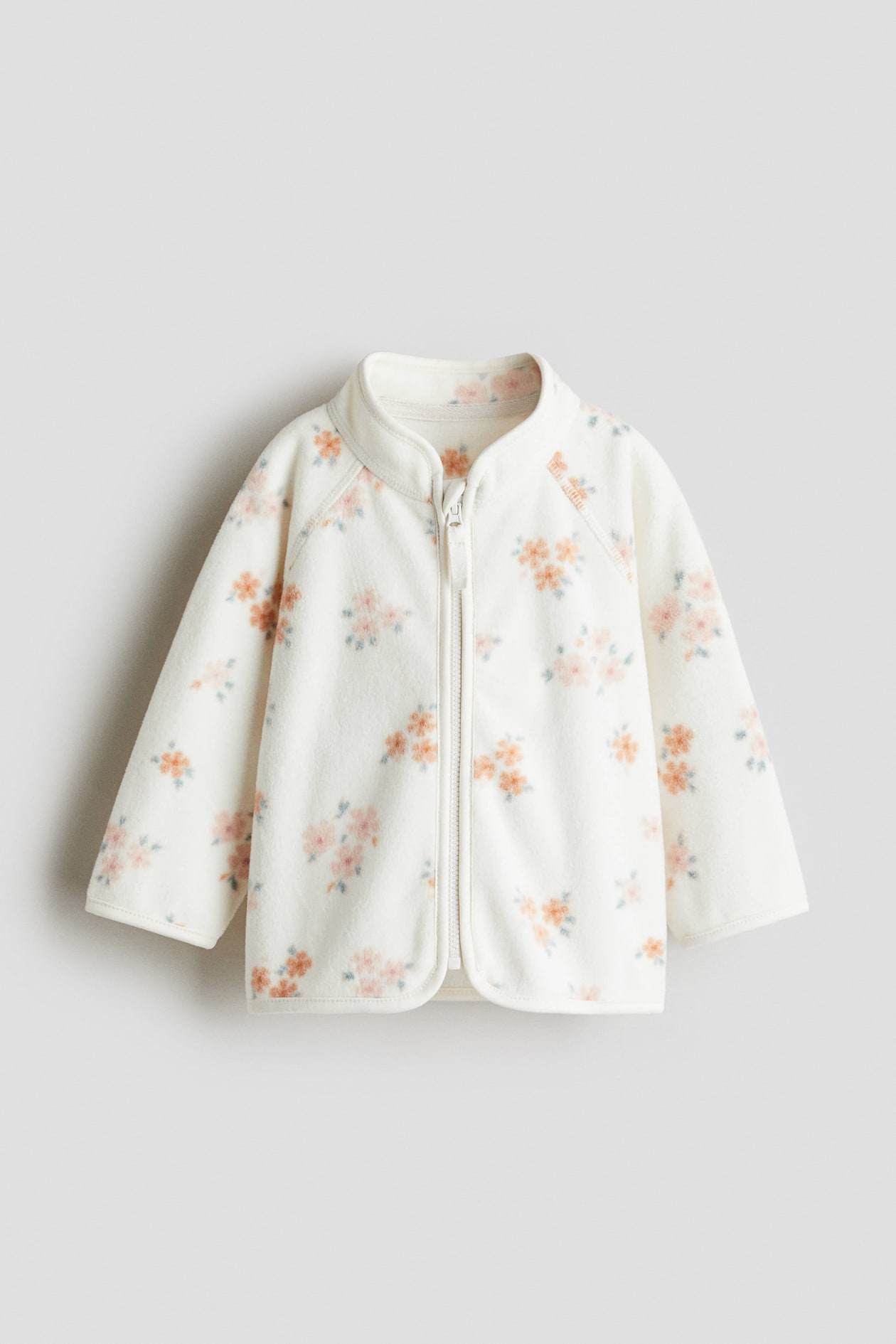 Fleece Jacket - White/floral - Kids | H&M US