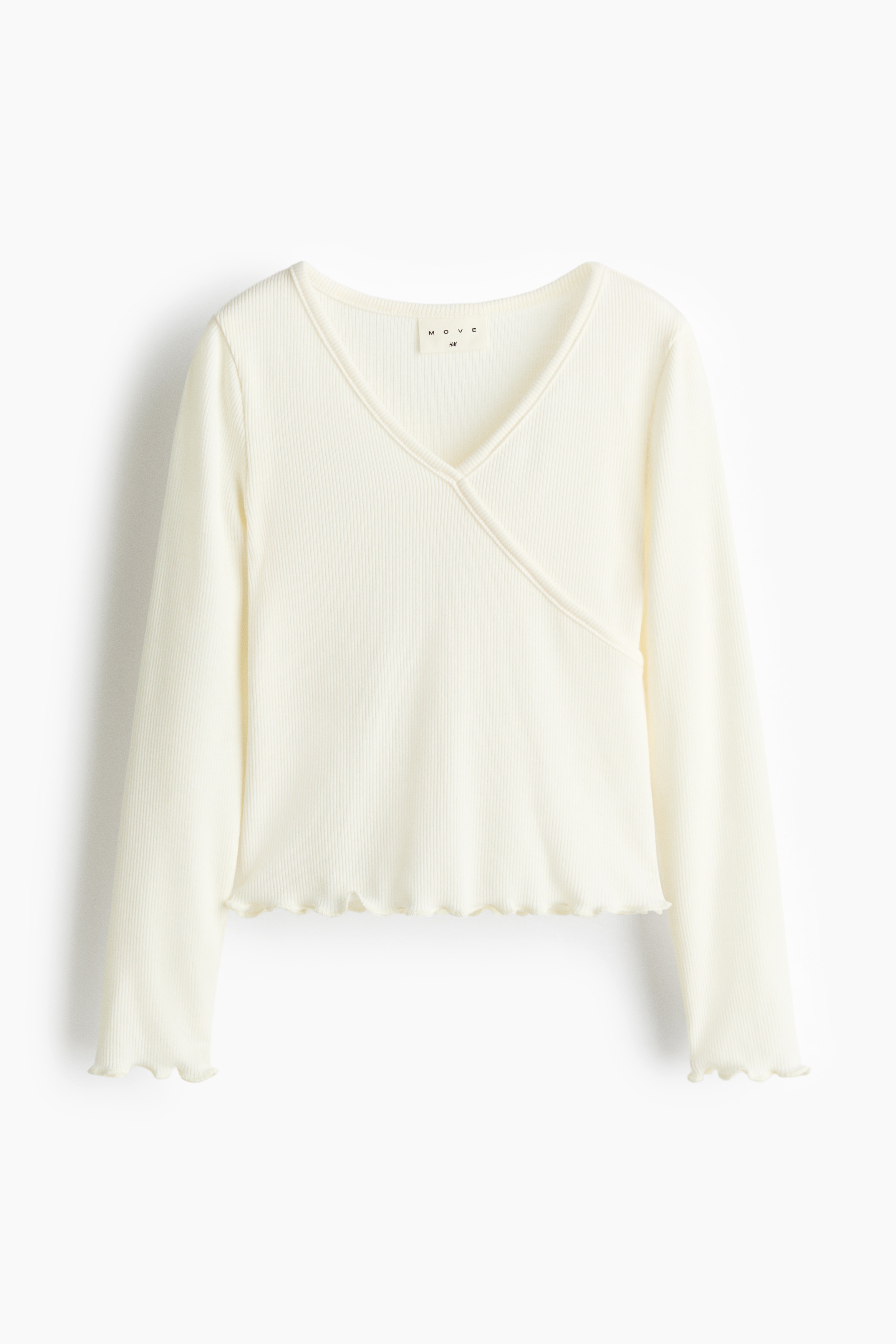 Sports Wrapover Top - Cream/Light pink/Dusty purple