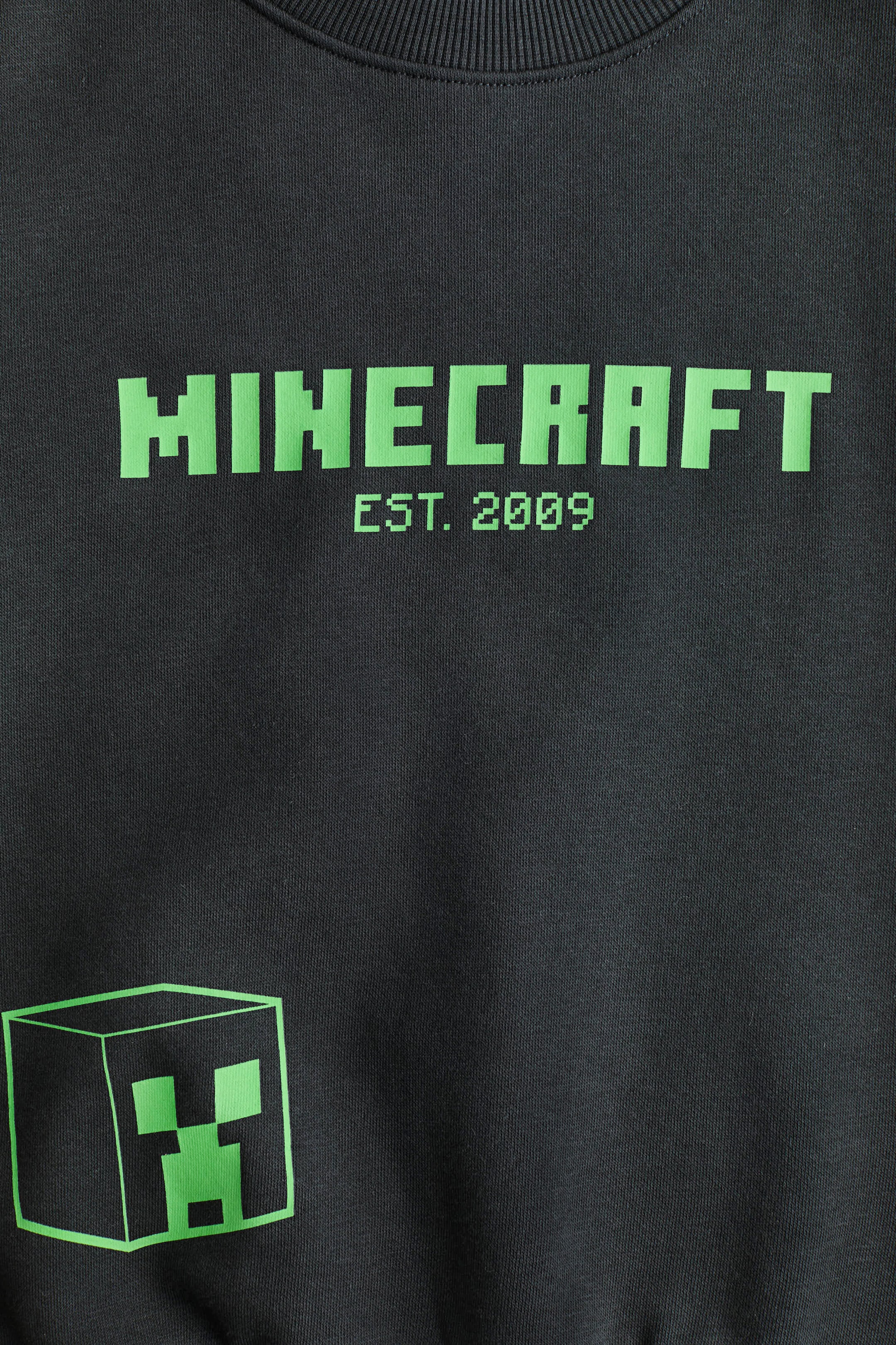 拡大画像を表示: プリントデザインスウェットシャツ - ブラック／Minecraft - Kids | H&M JP 2