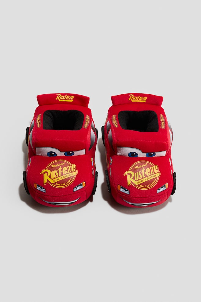 Soft slippers - Red/Cars - 1