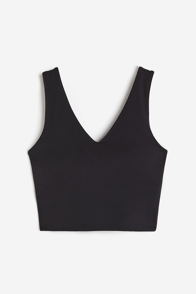 Medium Support Sports bra in SoftMove™ - Black/Dark teal/Lime green - 2