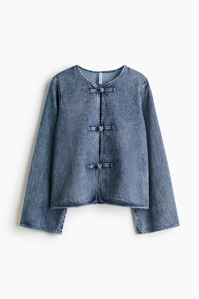 Knot-button denim jacket - Denim blue - 1
