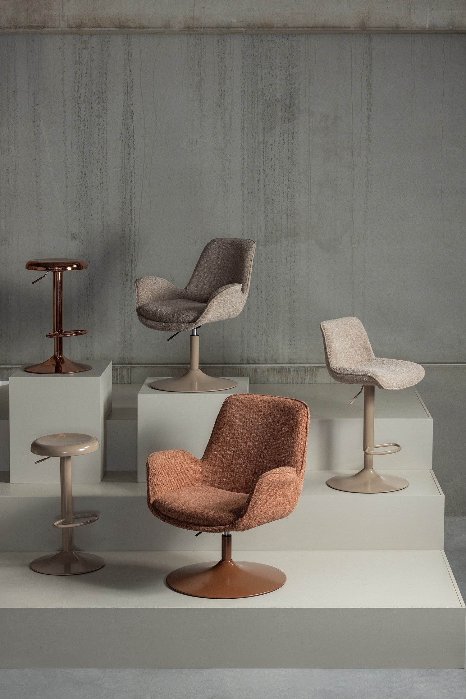 Isaac Stołek Barowy - Beżowy/Czarny/Green