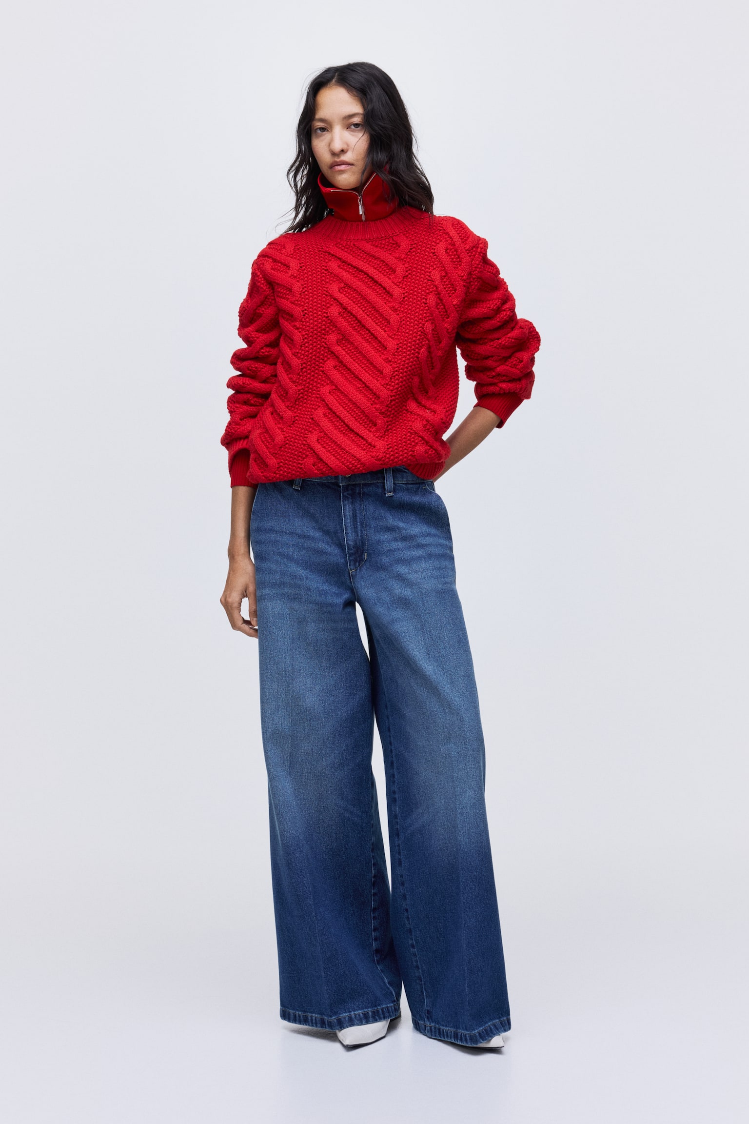 Super Wide High Jeans - Μπλε denim/Σκούρο μπλε denim/Ξεθωριασμένο μαύρο - 1