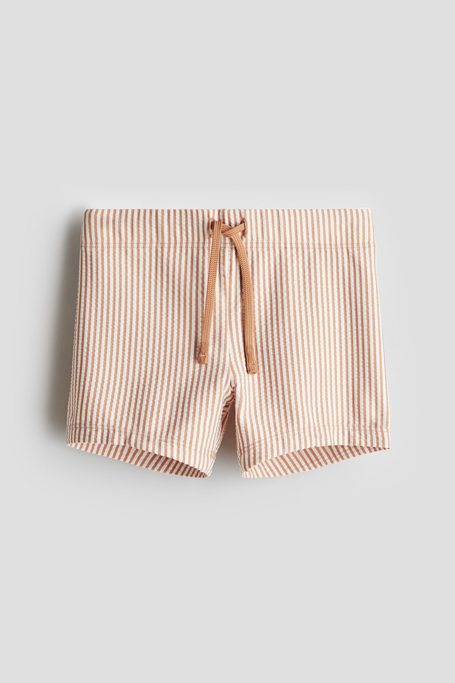 Textured swim shorts - Beige/Striped - 1