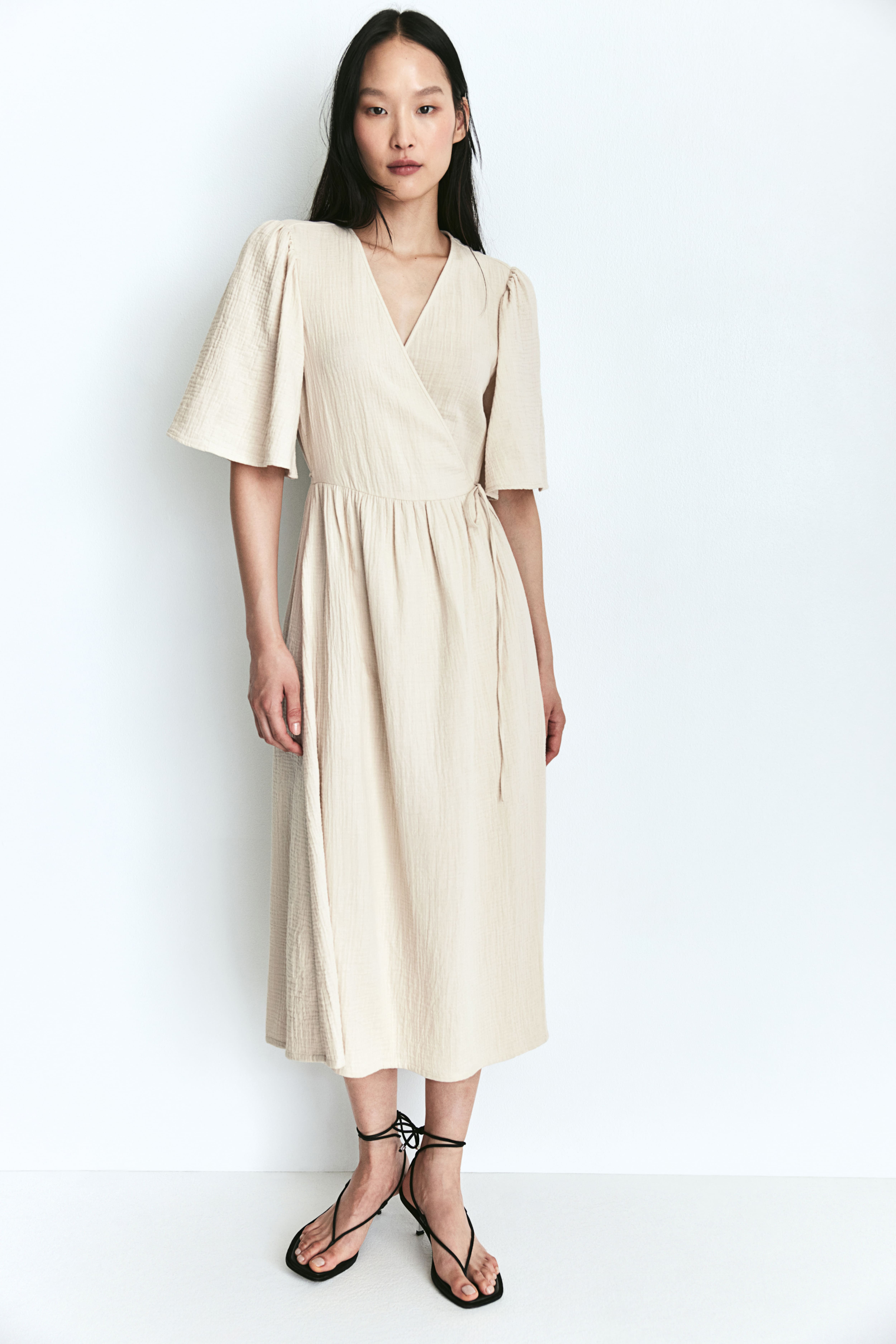 H&m v neck wrap fashion dress