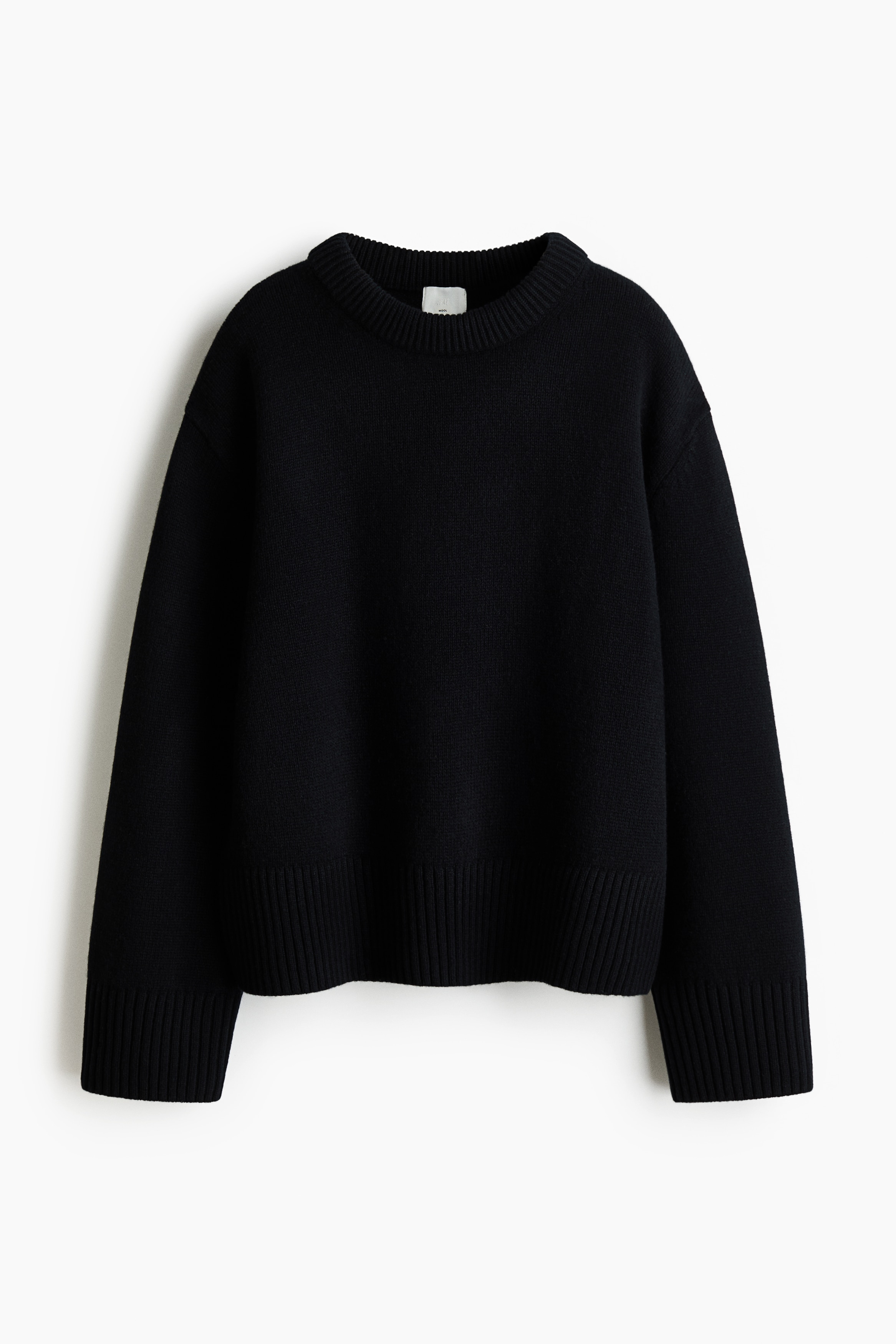 Wool Sweater - Black/Light beige