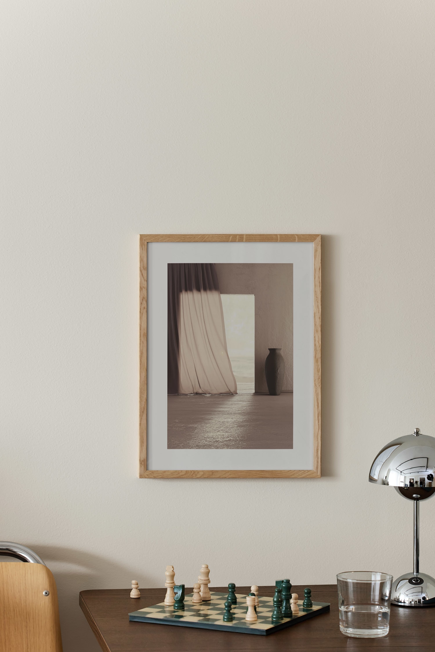 Beige Doorway Poster - Beige/braun