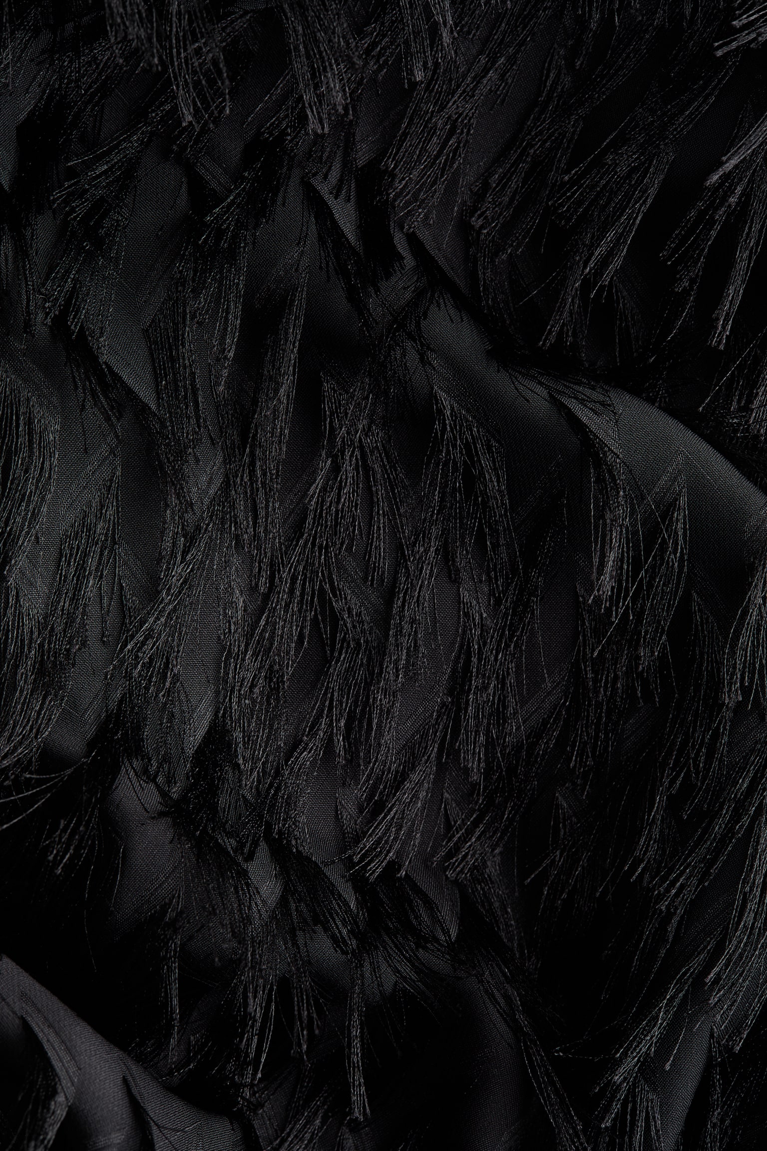 Šaty so strapcami - Čierna - 7