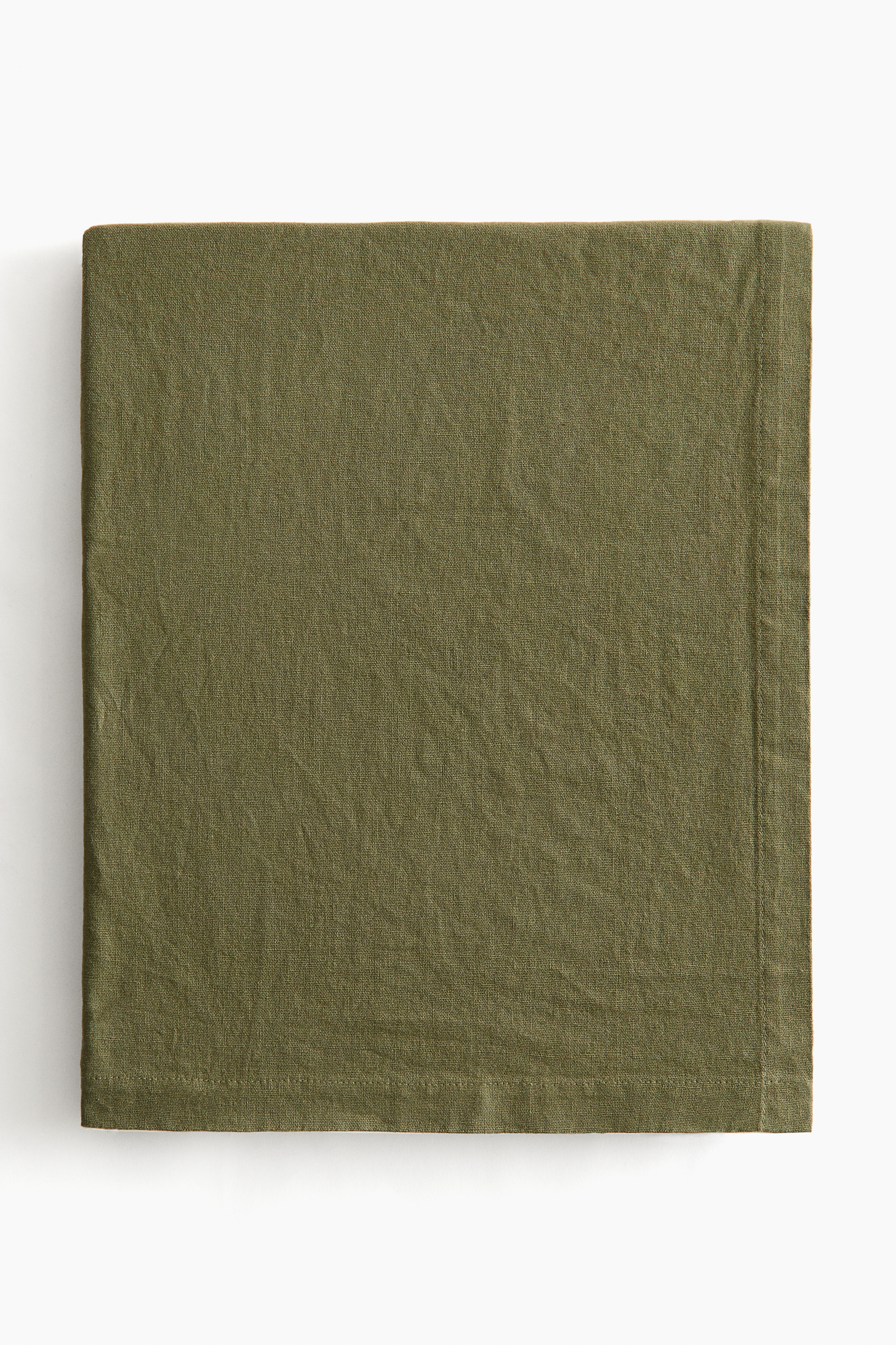 Τραπεζομάντιλο από σύμμεικτο λινό - Κυπαρισσί/Ανοιχτό μπεζ/Λευκό/Καπουτσίνο/Κίτρινο/Γκριζοπράσινο