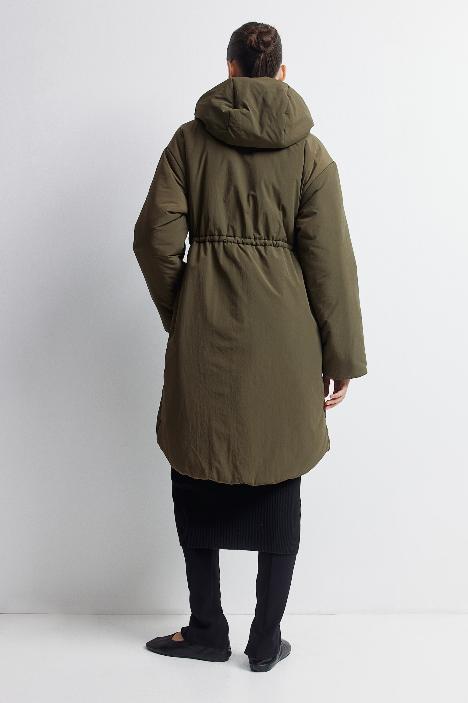 MAMA Padded parka - Dark khaki green/Black - 7