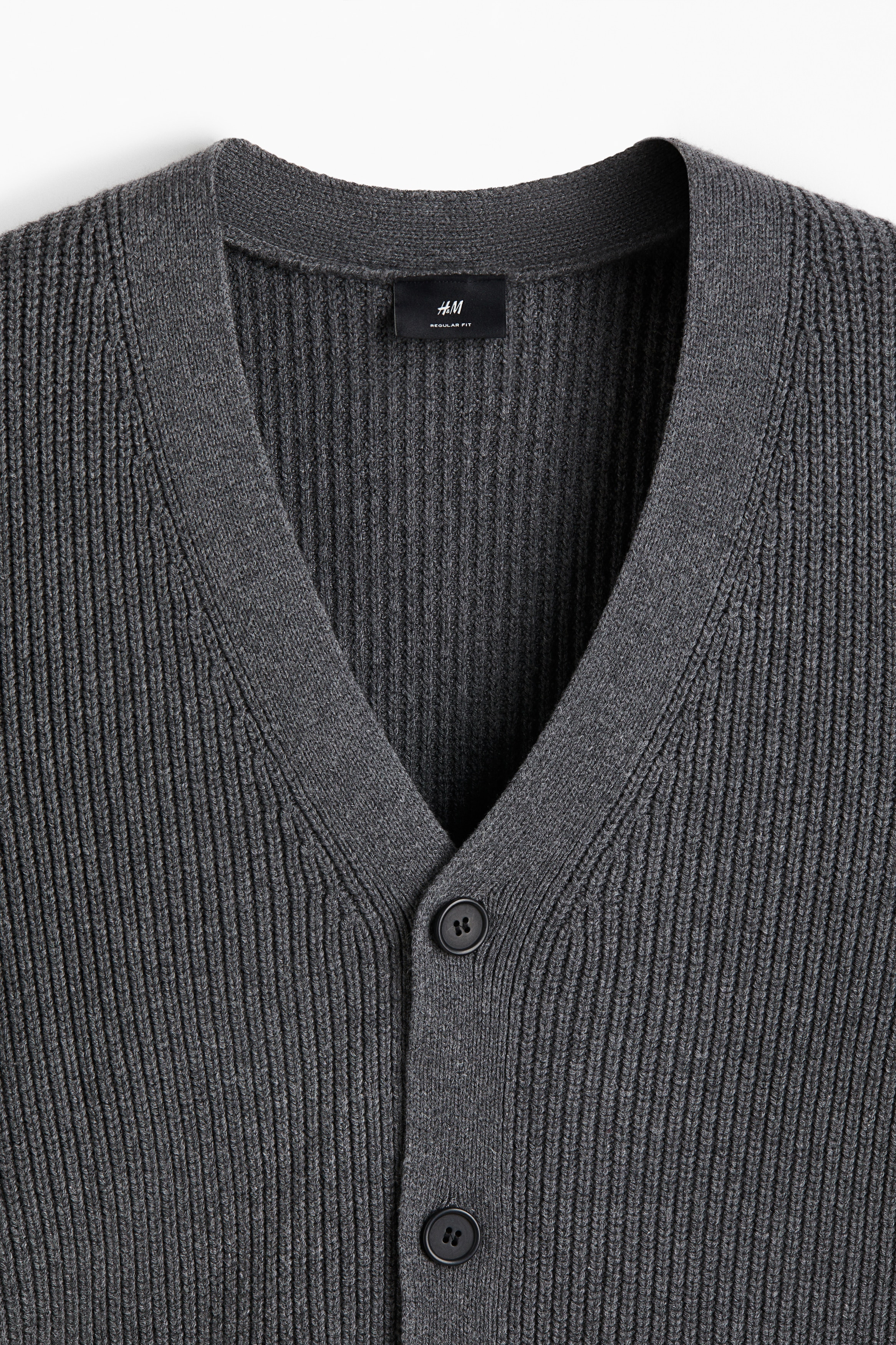 Regular Fit Rib-knit cardigan