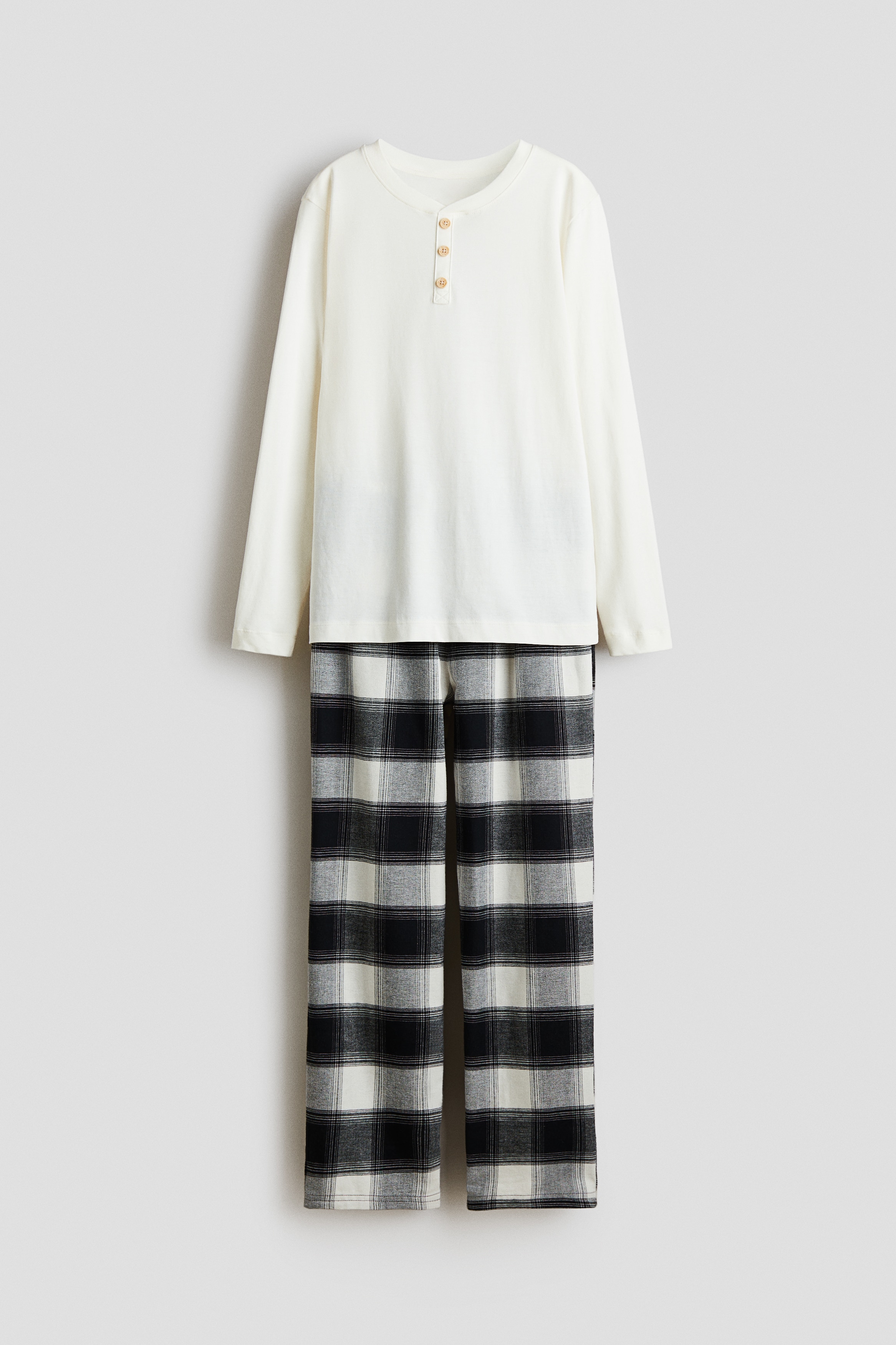 H & M - コットンパジャマ - ブラック