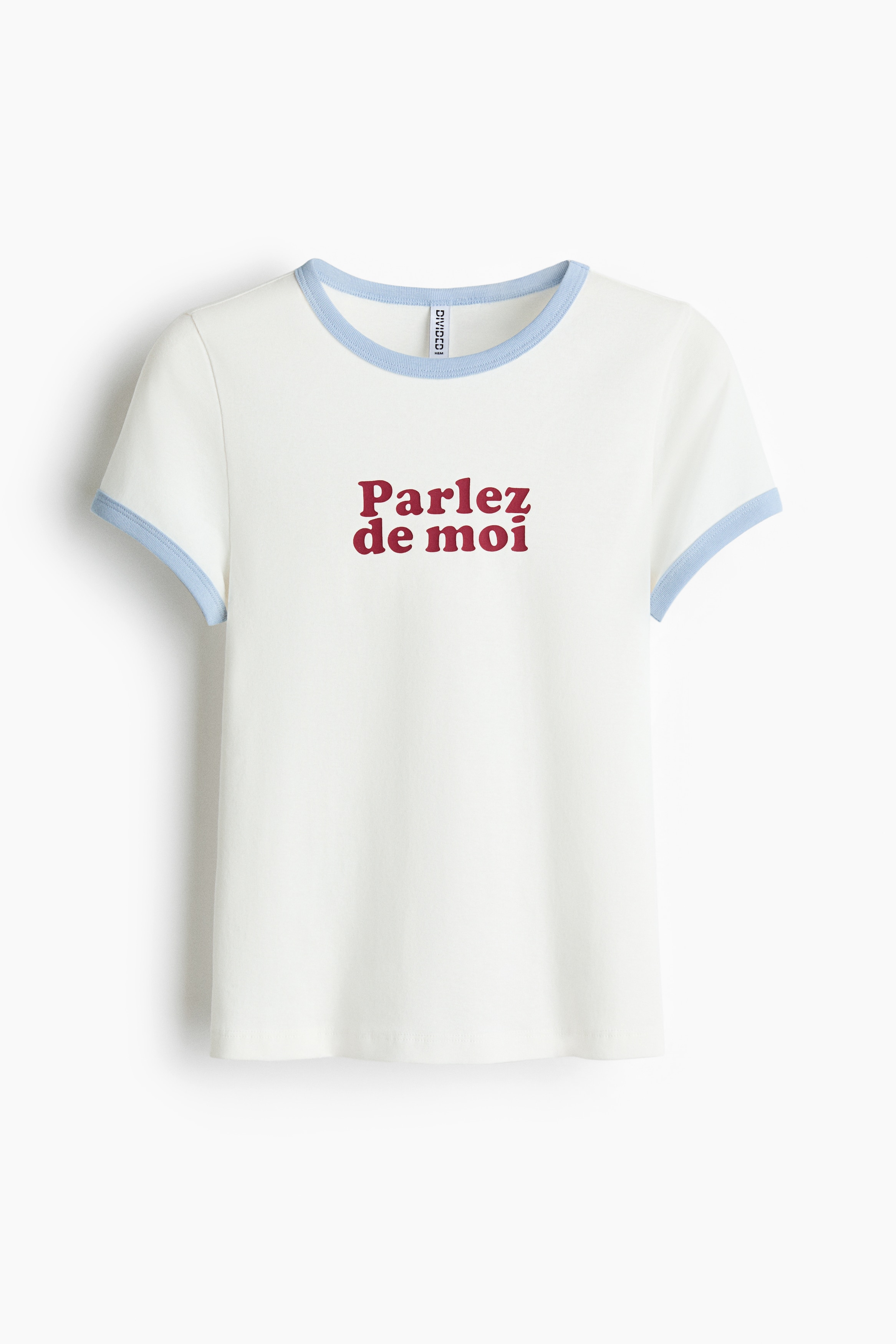 Print-motif T-shirt - Màu trắng/Parlez de Moi/Màu đỏ rượu/Paris/Màu xanh tím than/Book Club