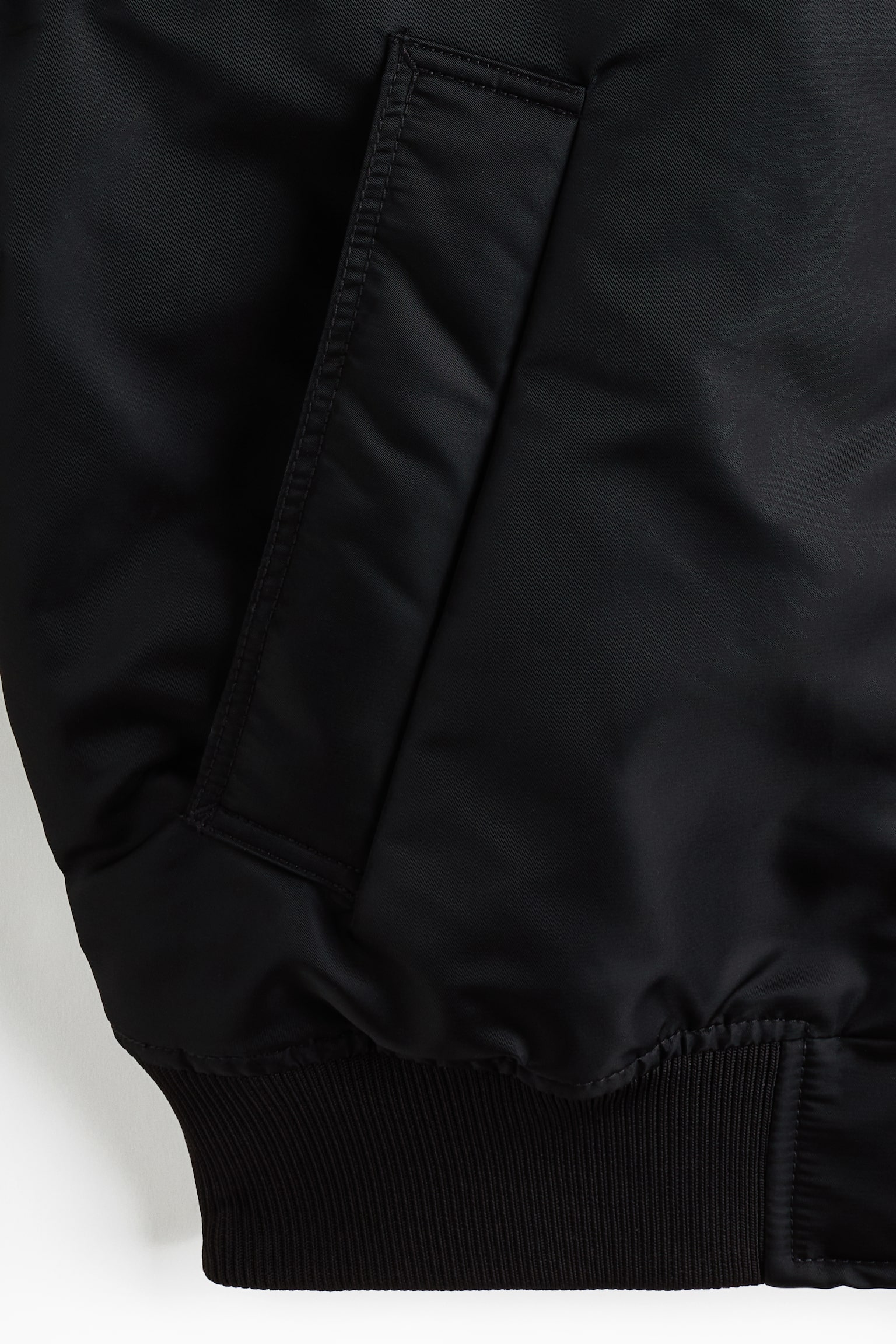 Мужская куртка H&M Padded Bomber, цвет: Чёрный — фото 7