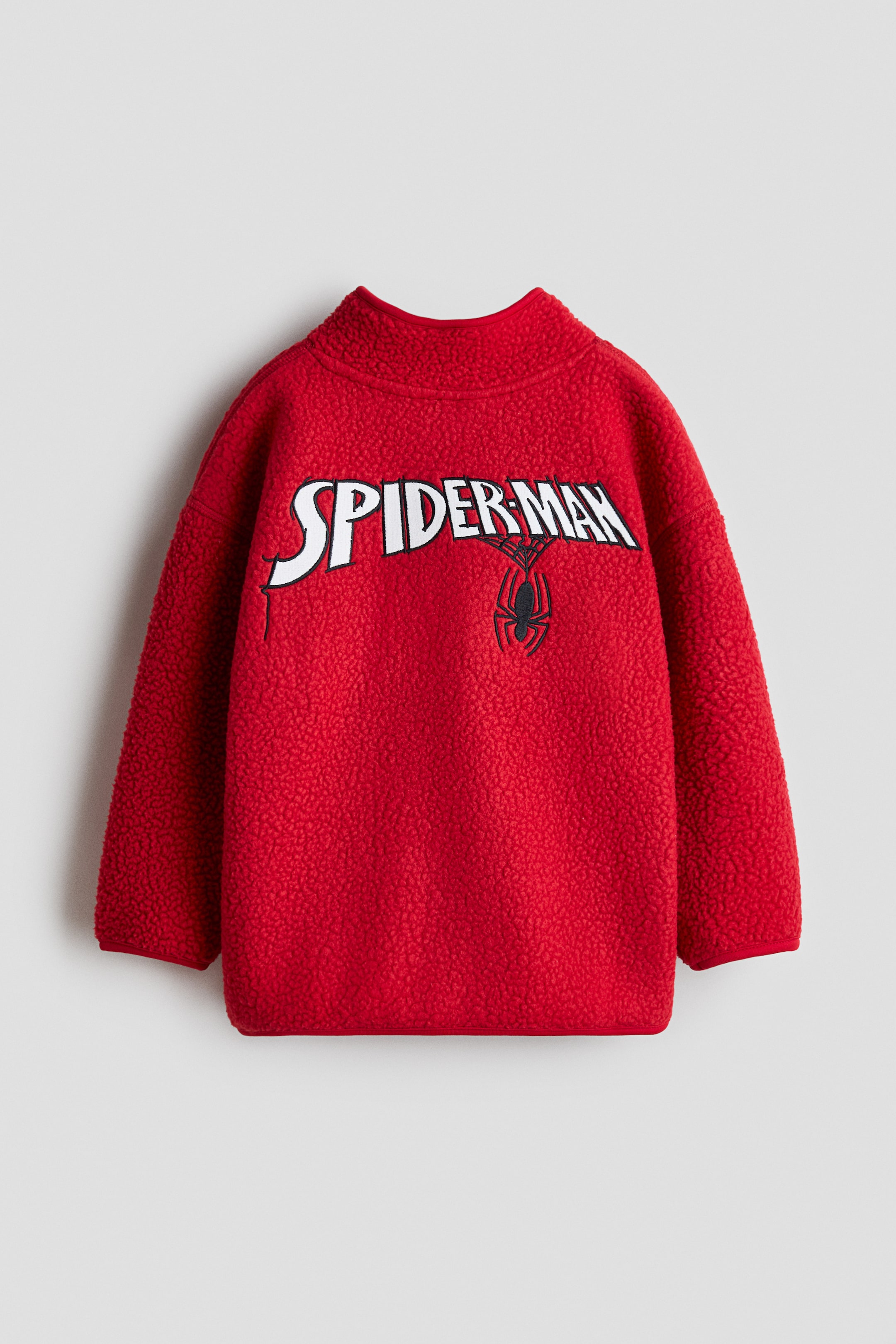 Ampliar la imagen: Sudadera con zíper en tejido peluche - Rojo/Spider-Man - Kids | H&M MX 2