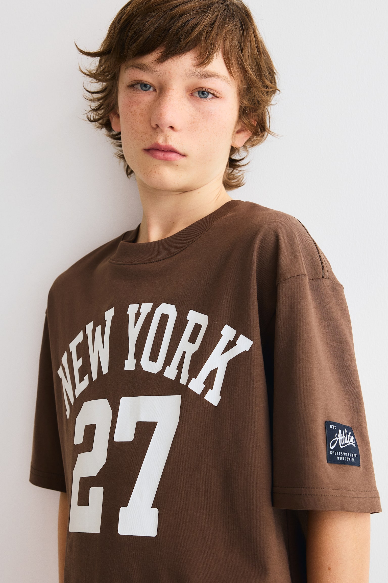 Loose-fit printed T-shirt - Brown/New York/Cream/Effortless/Light blue/Tie-dye/White/State Champions 98/White/Marbled/Cream/Graffiti/Grey/Los Angeles/Red/Skate/White/Graffiti/White/Turtles - 3