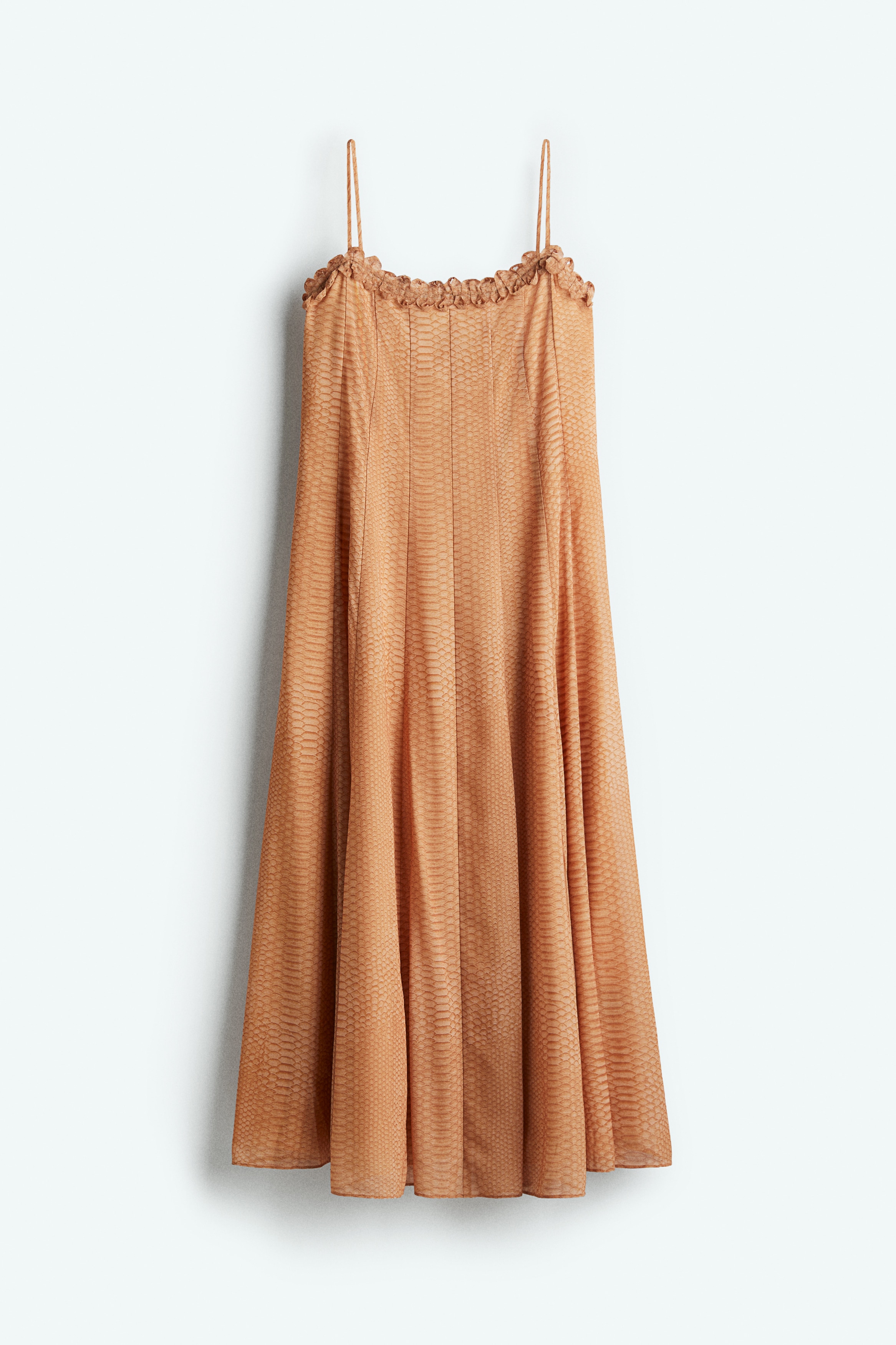 H & M - Trägerkleid aus Chiffon - Beige - Damen