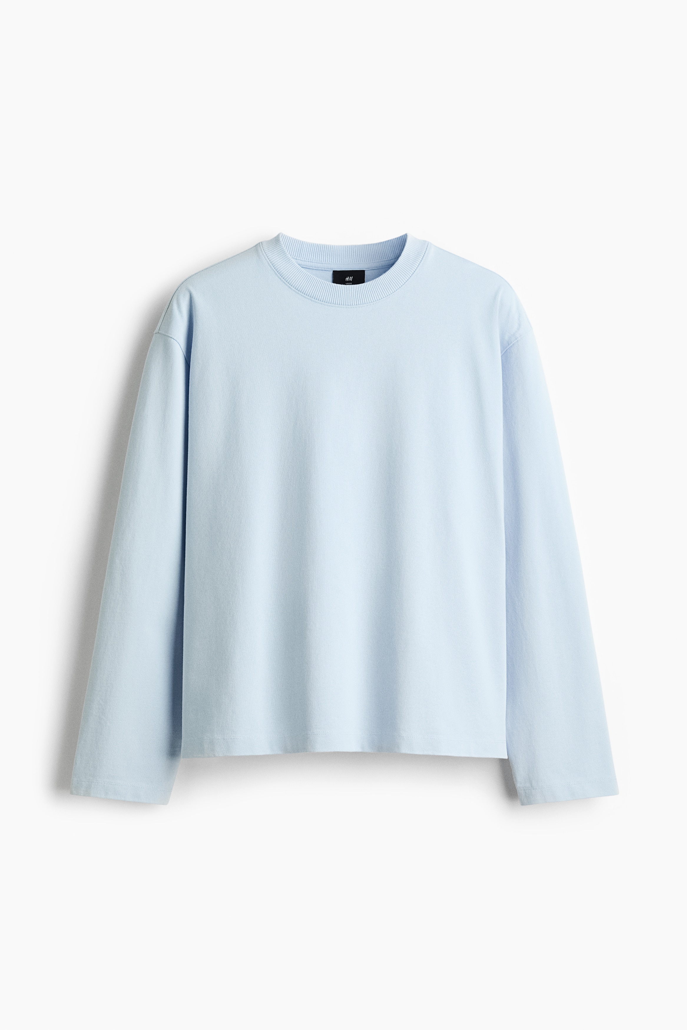 Playera Loose Fit de manga larga - Azul claro/Rojo/Negro/Crema