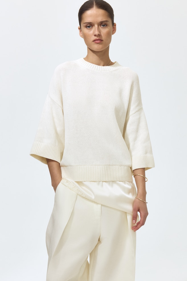 Layered Sweater-Cream - 4