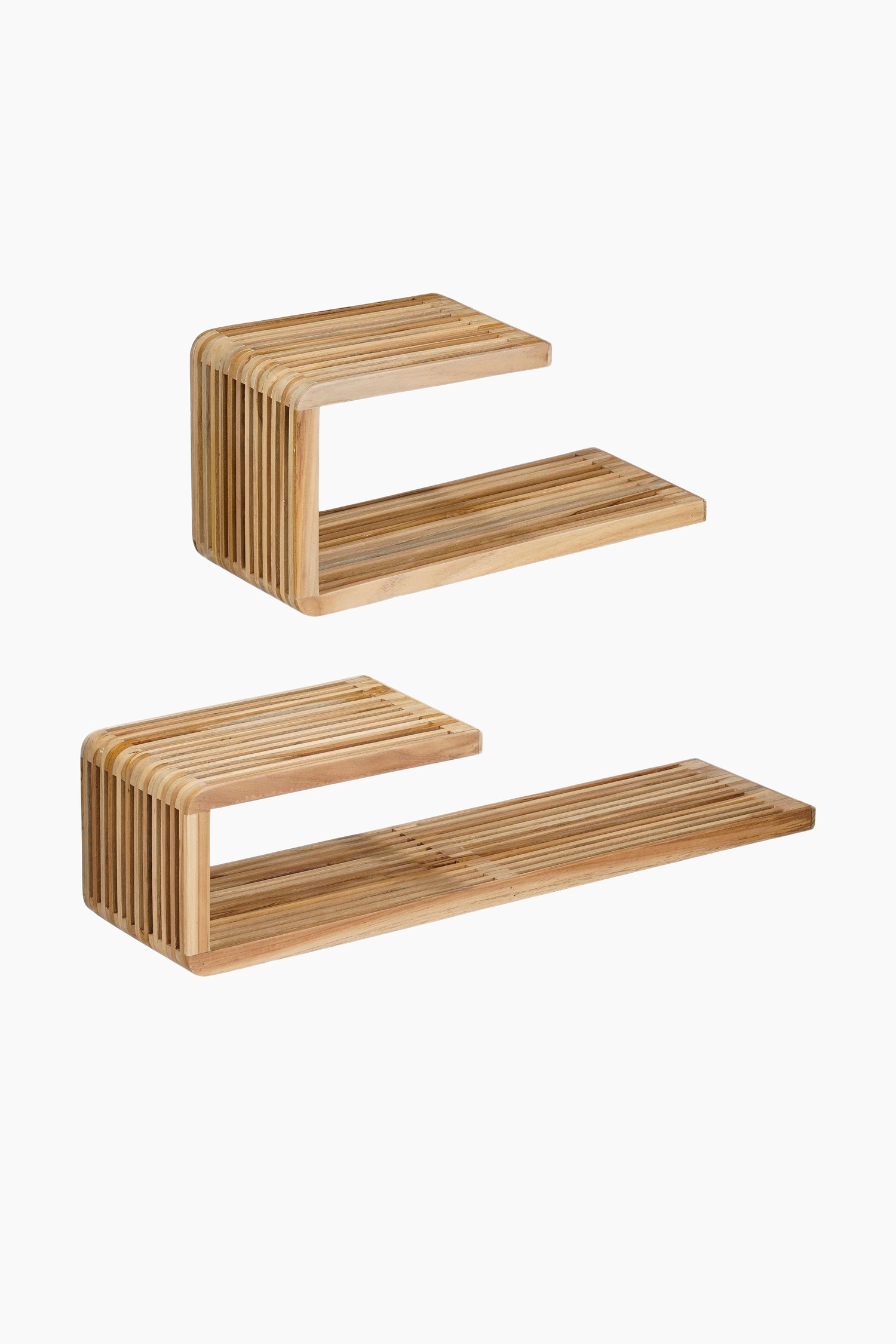Mica Decorations - Estanterías De Pared De Madera Reciclada - Marrón