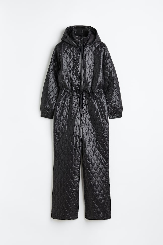 Quilted ski suit - Black/White - 2