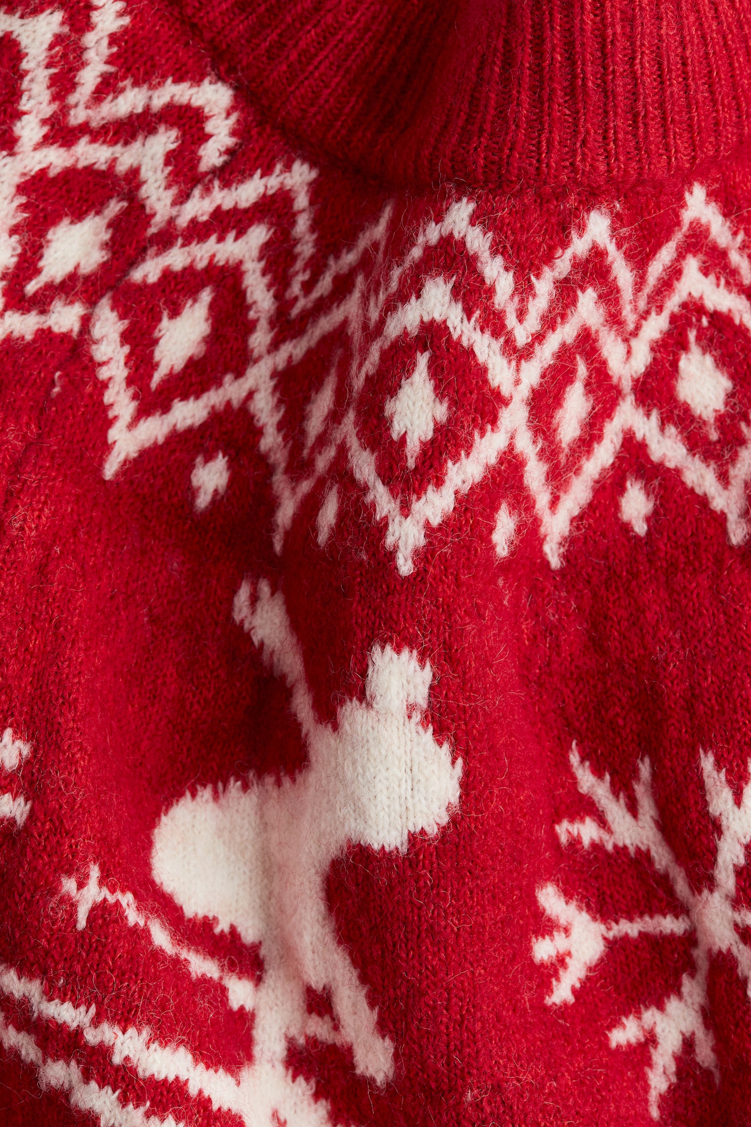 Jacquard-knit jumper - Dark red/Skiers/Dark beige/Hearts/Grey marl/Bows/Cream/Les Alpes - 7