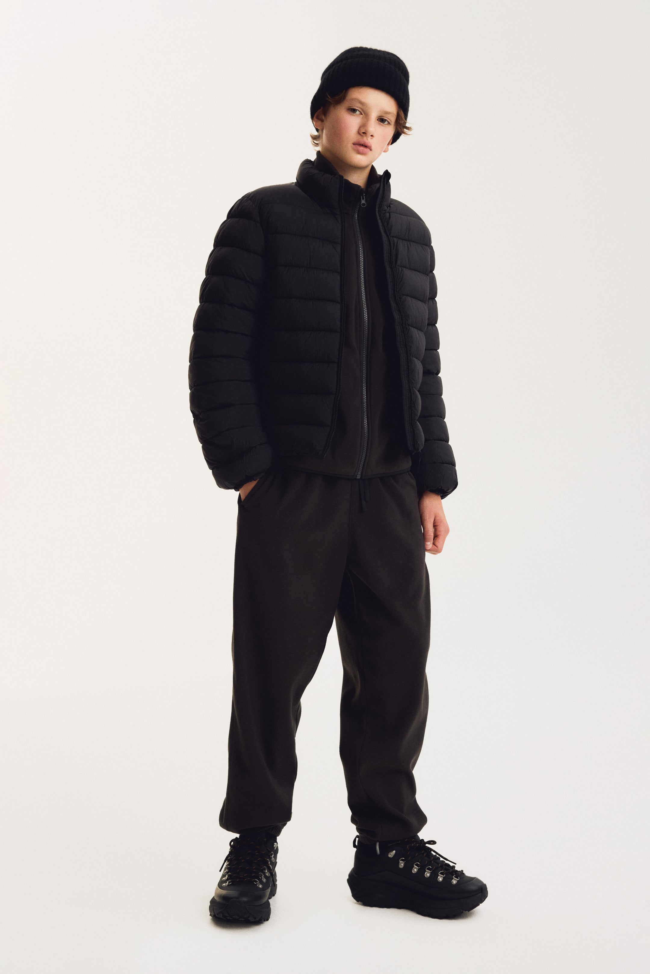 View larger image: Fleece sports joggers - Black - Kids | H&M 1