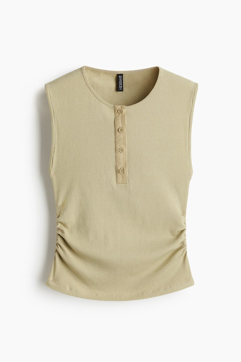 Drapirana bluza bez rukava