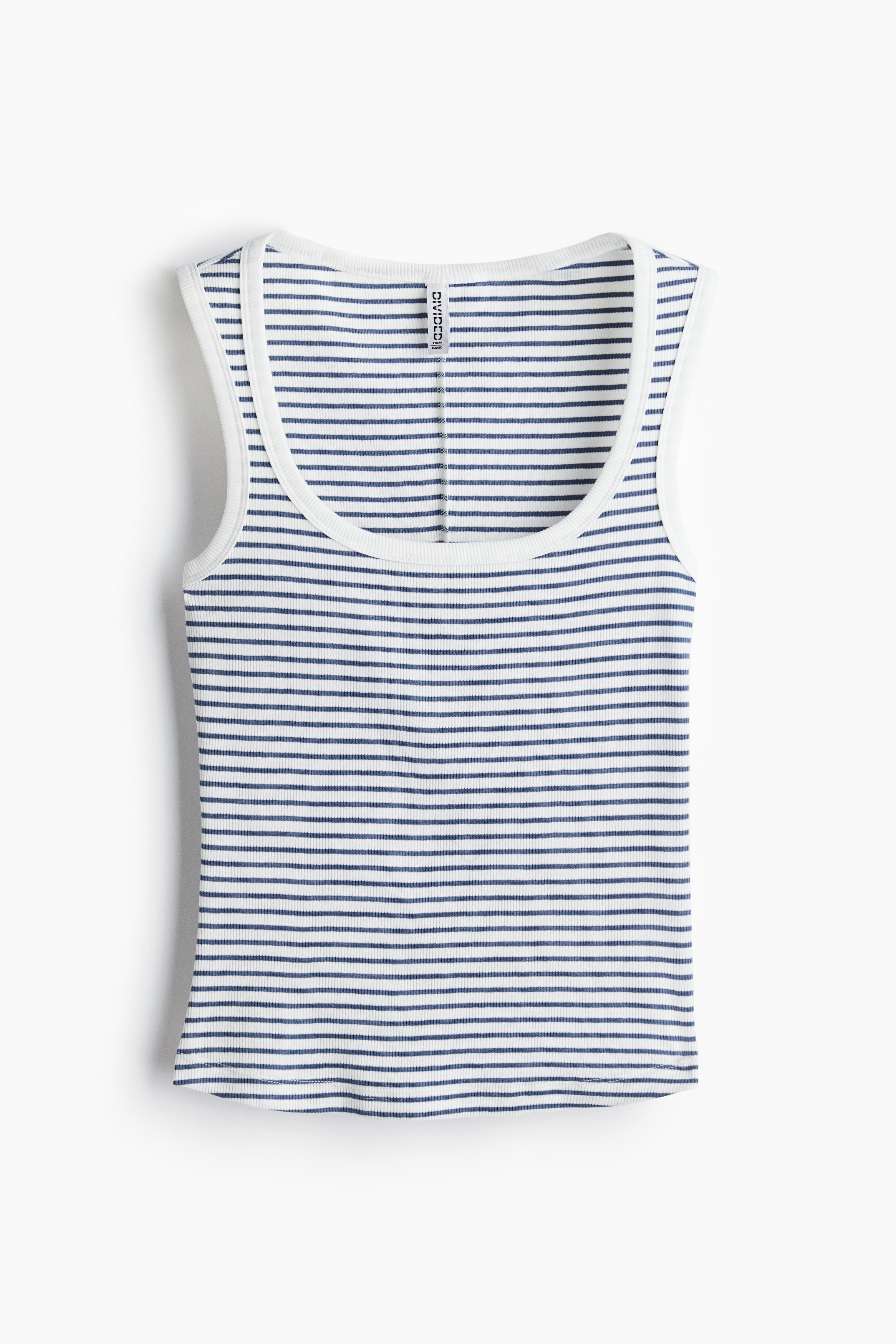 Rebrované tielko - Modrá/pruhovaná/Svetloružová