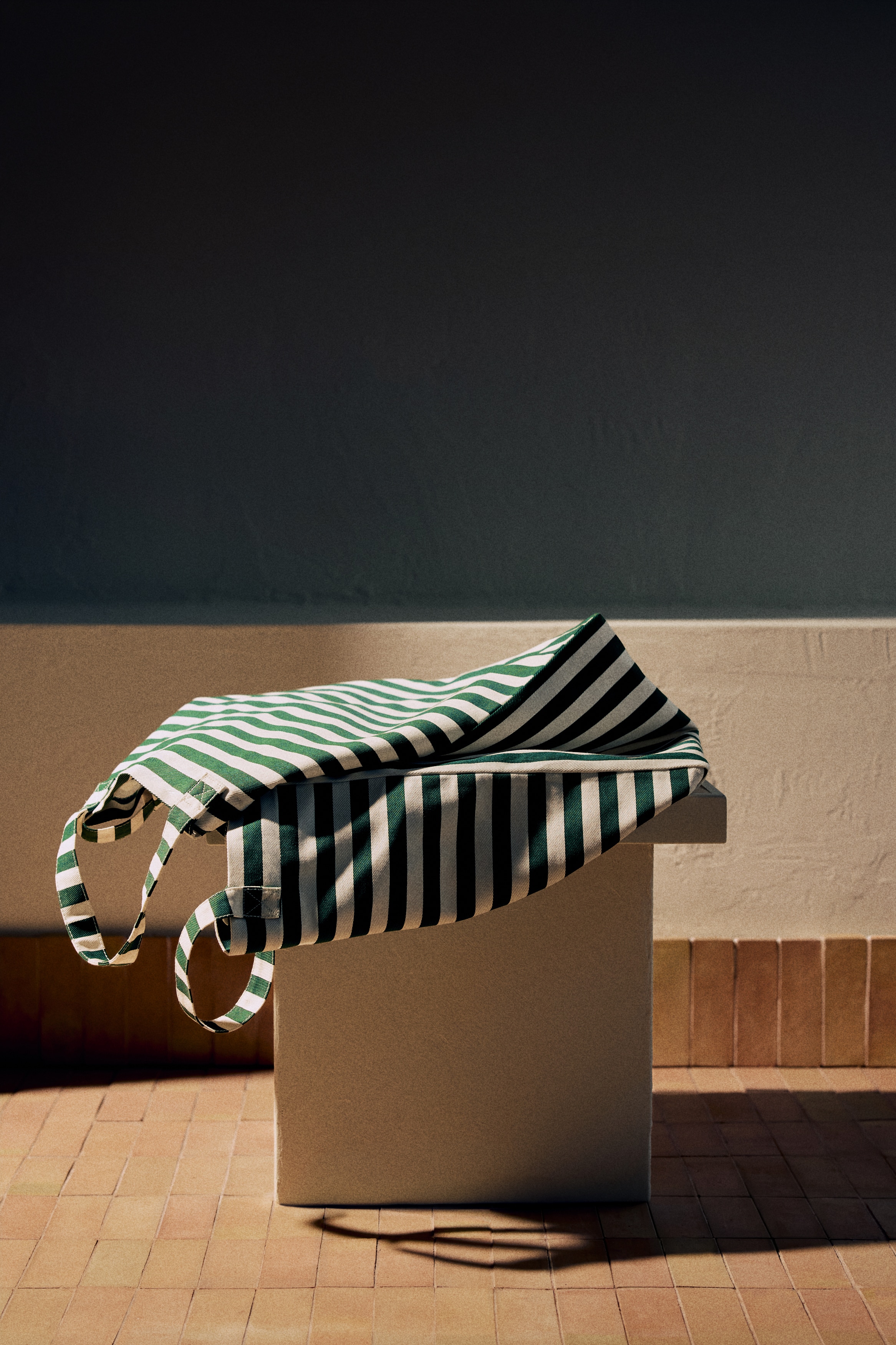 Sac de plage en toile de coton - Green/Striped/Beige/rayé/Marron/rayures blanches/Bleu/rayé/Jaune/rayé