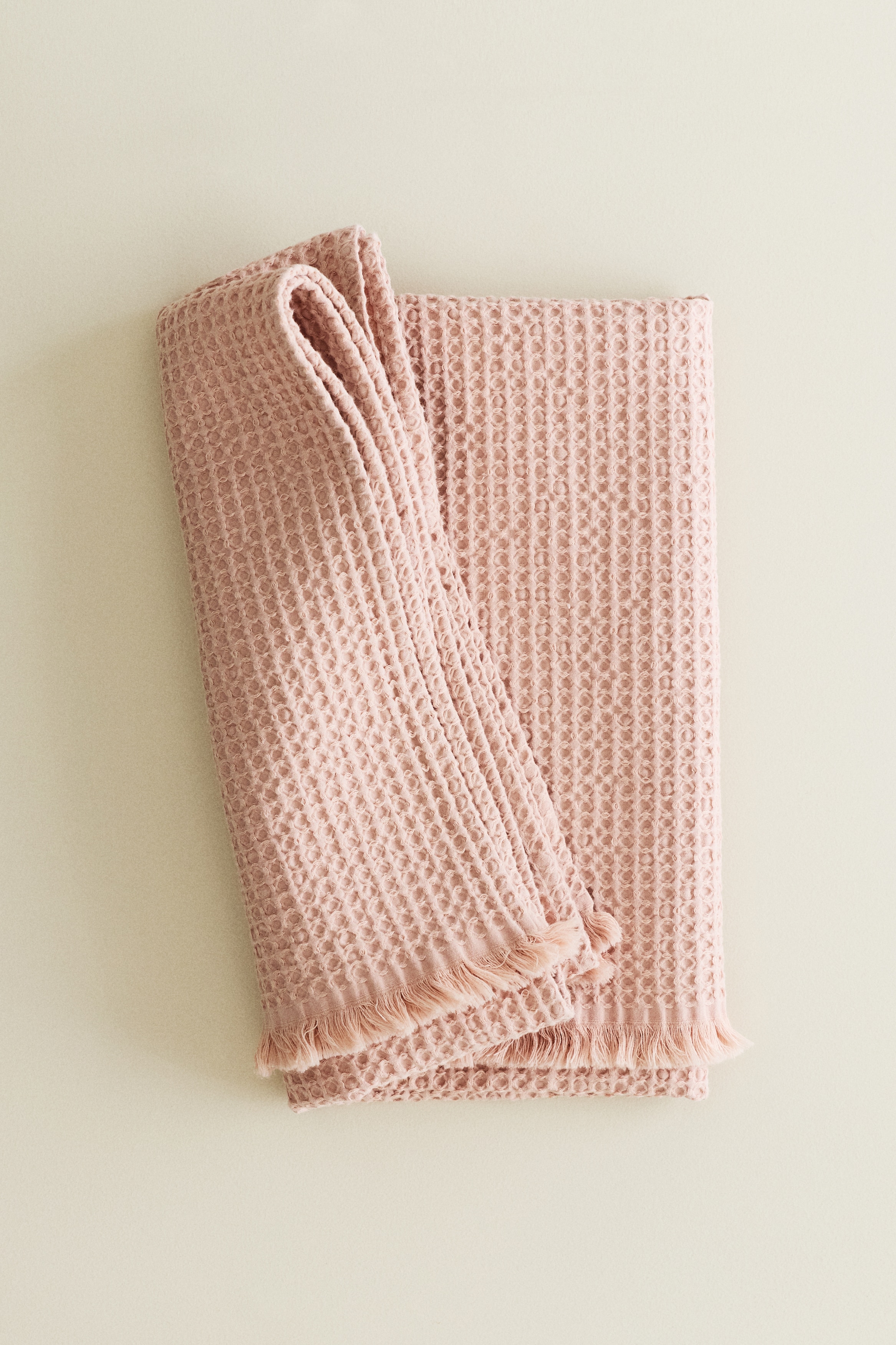 Toalla de baño gofrada - Rosa palo/Amarillo claro/Blanco/Beige oscuro