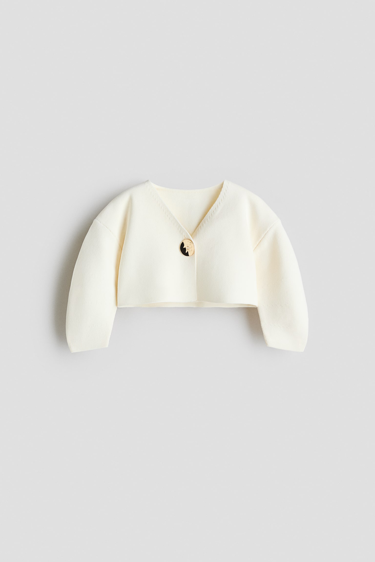 Button-detail cardigan - Cream