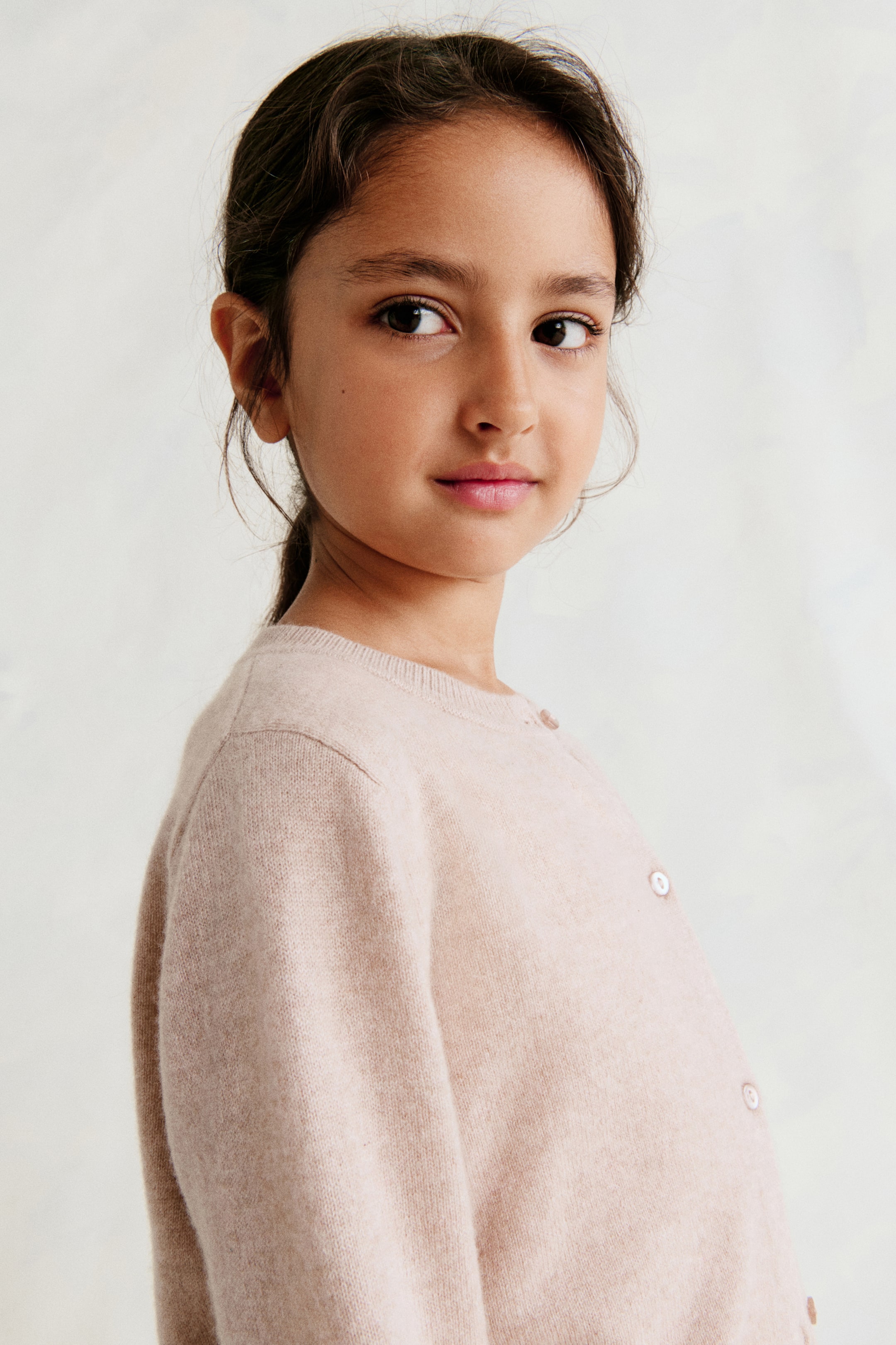 View larger image: Cashmere Cardigan - Light beige - Kids | H&M CA 1