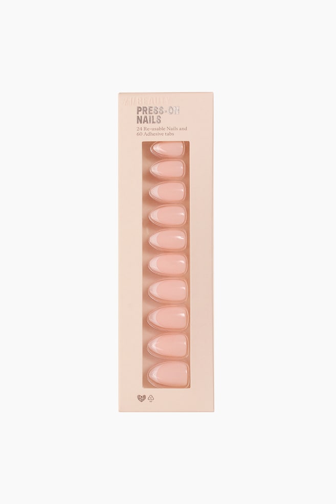 Unhas autocolantes - Almond Medium French Tips/Almond Medium Radiant Glow/Bordeaux Blush/Square Long Glimmer Pink/Oval Long Scarlet Red/Square Short French Mani - 1