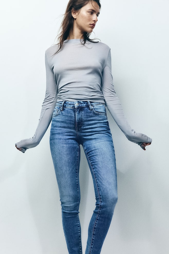 Skinny Regular Ankle Jeans - Denimblå/Sort/Lys denimblå/Denimblå - 4