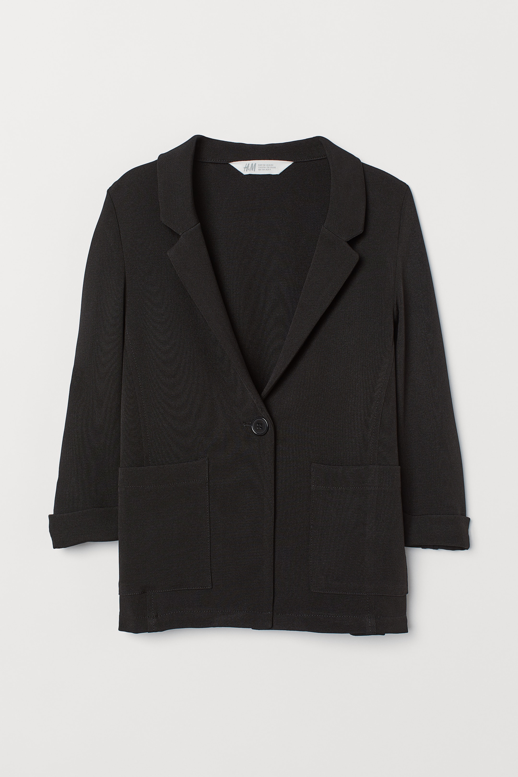 Grotere afbeelding bekijken: Dobbygeweven blazer - Zwart - KINDEREN | H&M NL 1