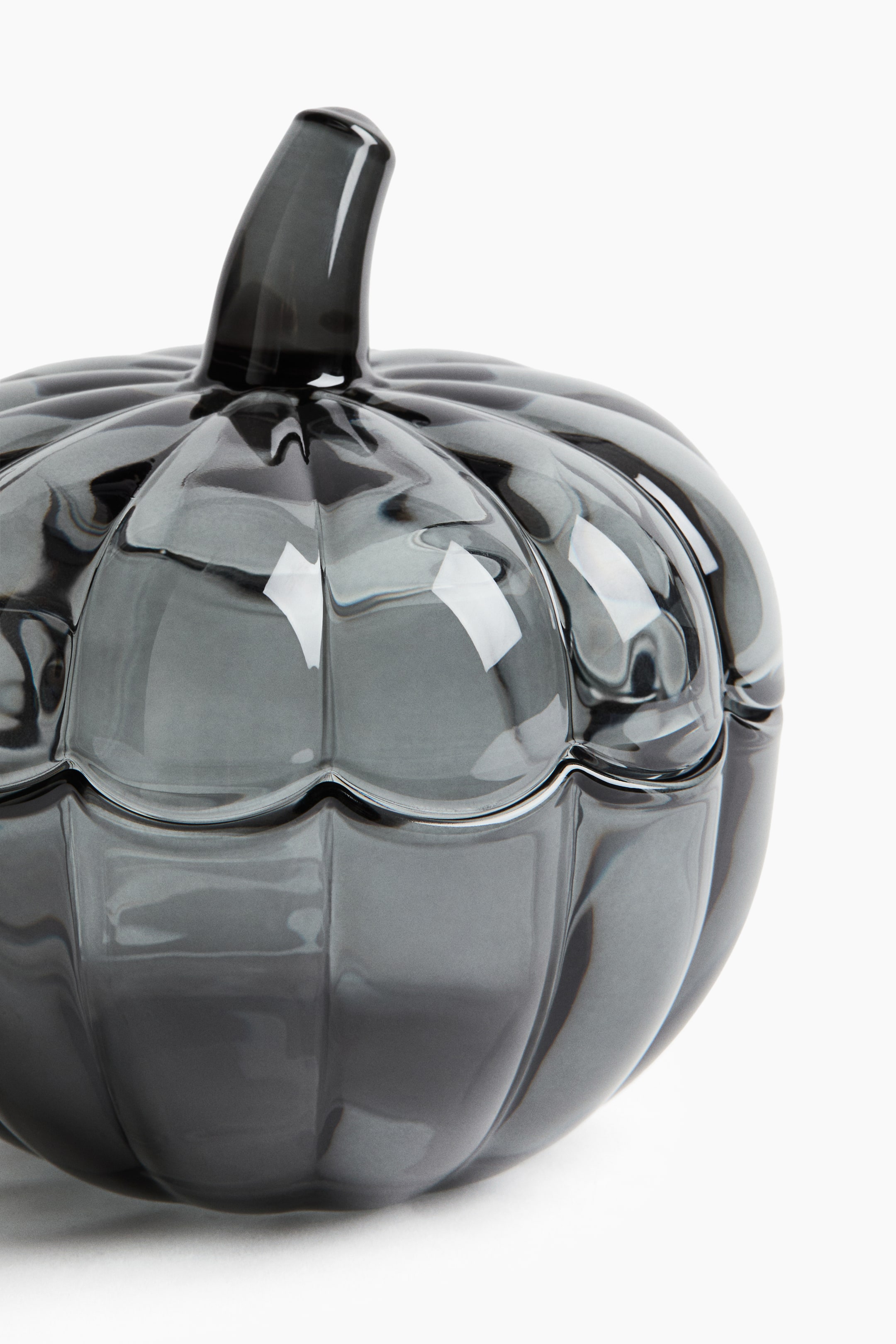 Pumpkin-Shaped Glass Jar
