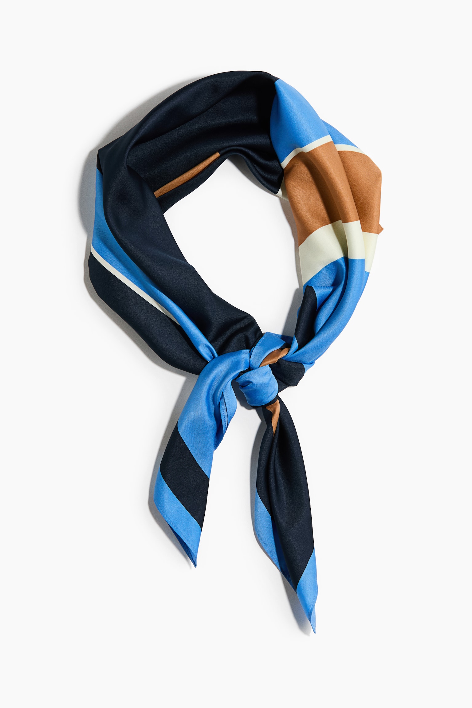 צעיף טוויל - כחול/דוגמה - 5