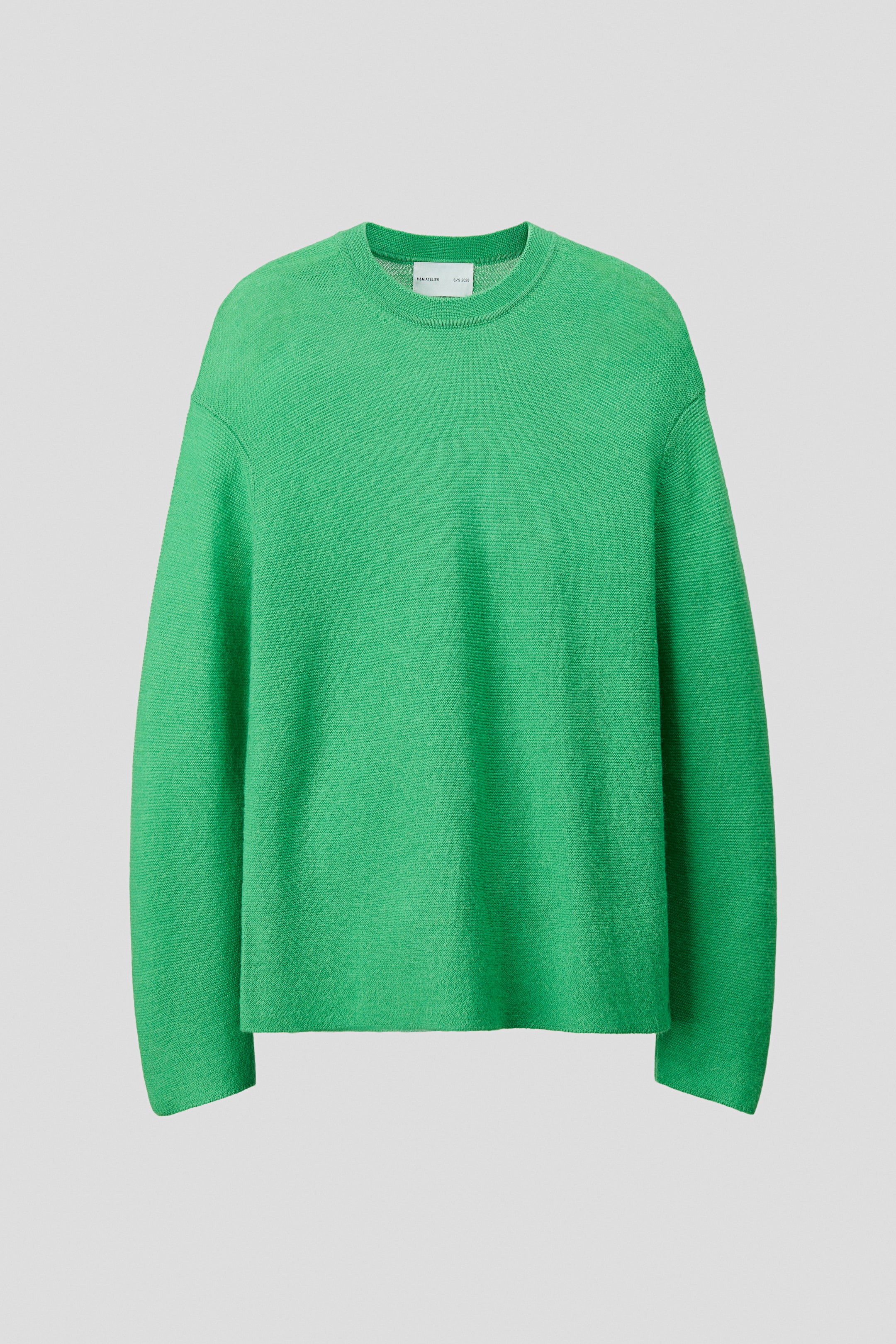 Loose-Fit Wool-Blend Purl-Knit Sweater