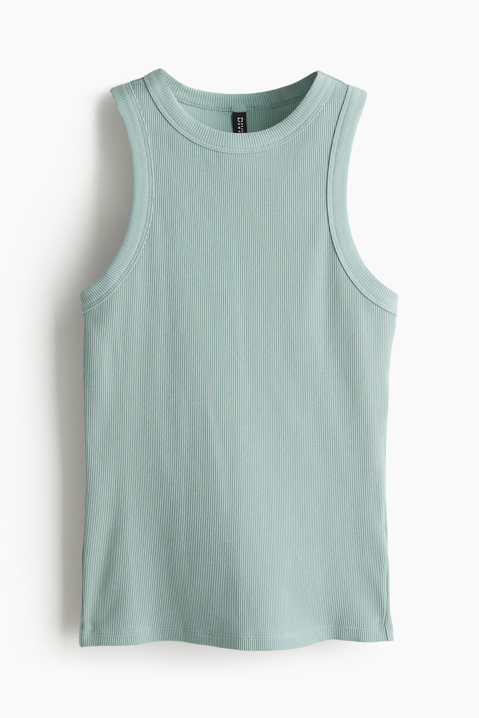 Ribbed vest top - Light turquoise/Dark grey/Washed/Light beige/Silver-coloured/Light beige/Ombre/Light turquoise - 2