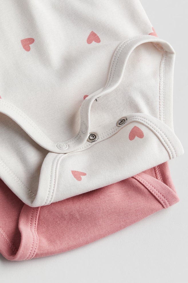 4-piece cotton jersey set - Pink/Hearts/Beige/Elephants - 2