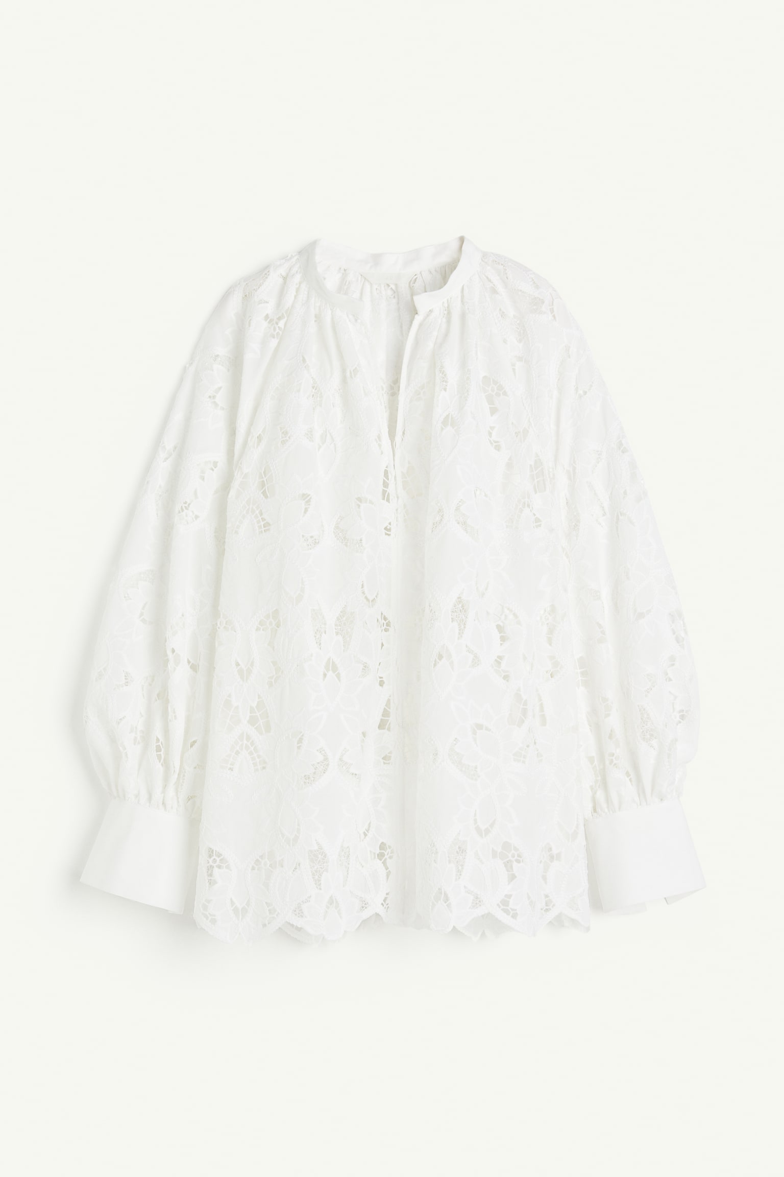 Broderie Anglaise Blouse - White - 2