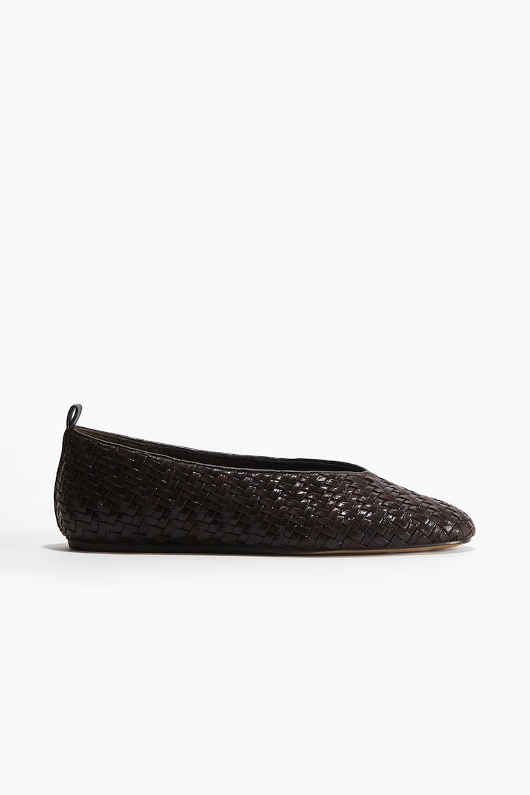 Ballerines tressées Marron foncé FEMME H&M FR