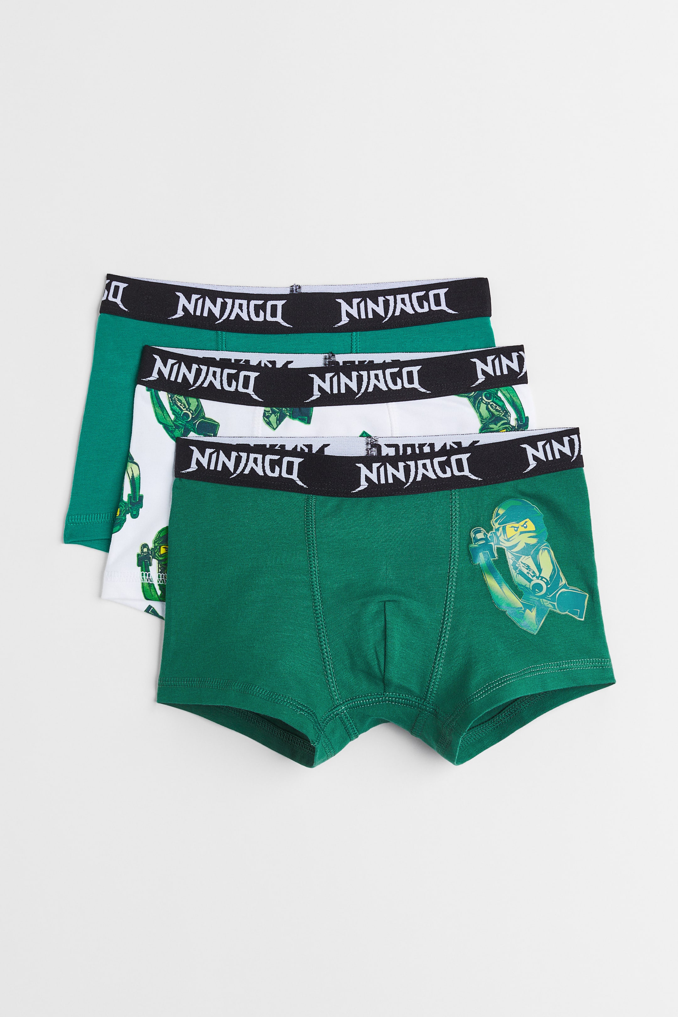 查看大圖: 3件入四角褲 - 深綠色/旋風忍者 - Kids | H&M 1