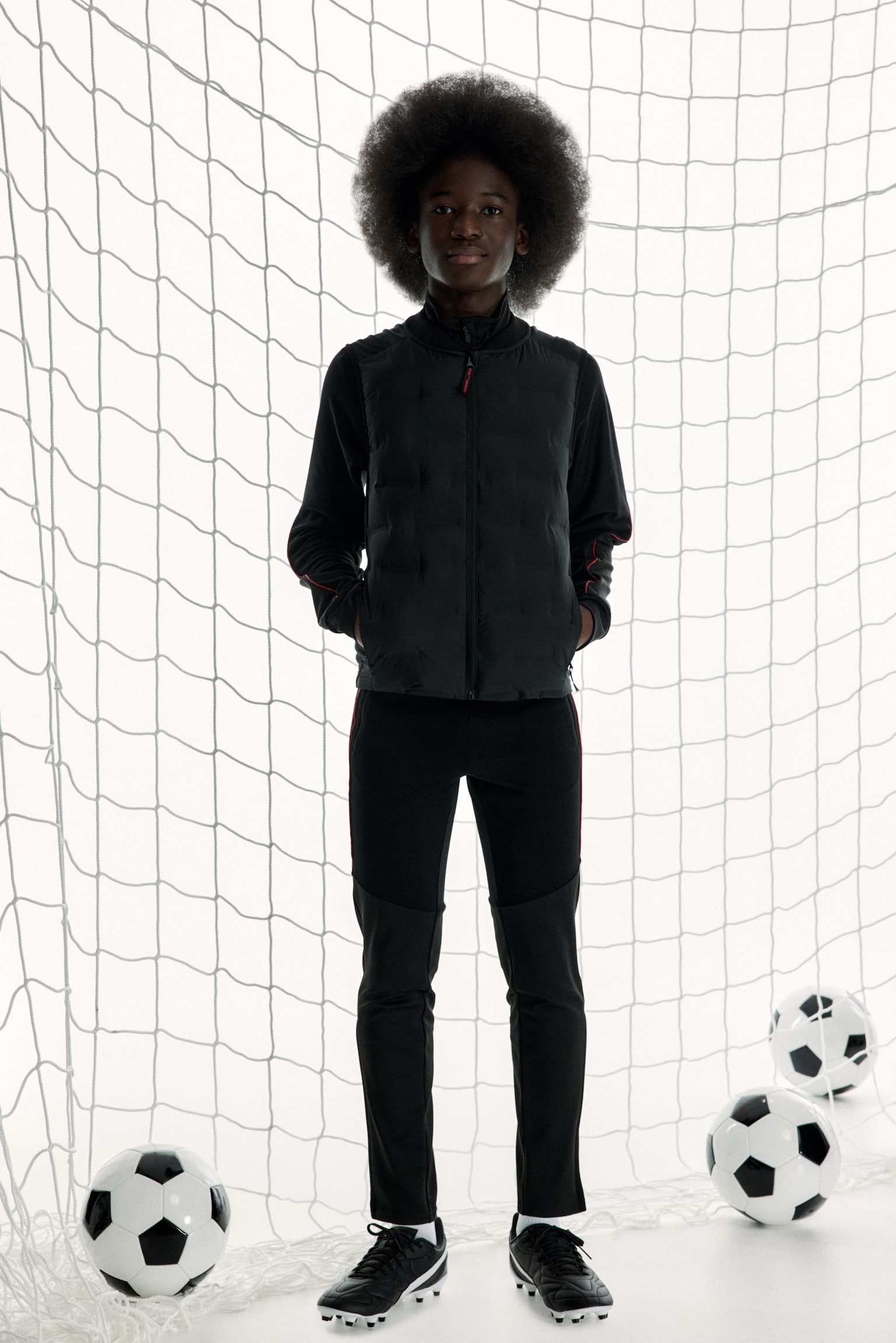 Утеплений футбольний жилет Regular Fit ThermoMove™ - Чорний - 6